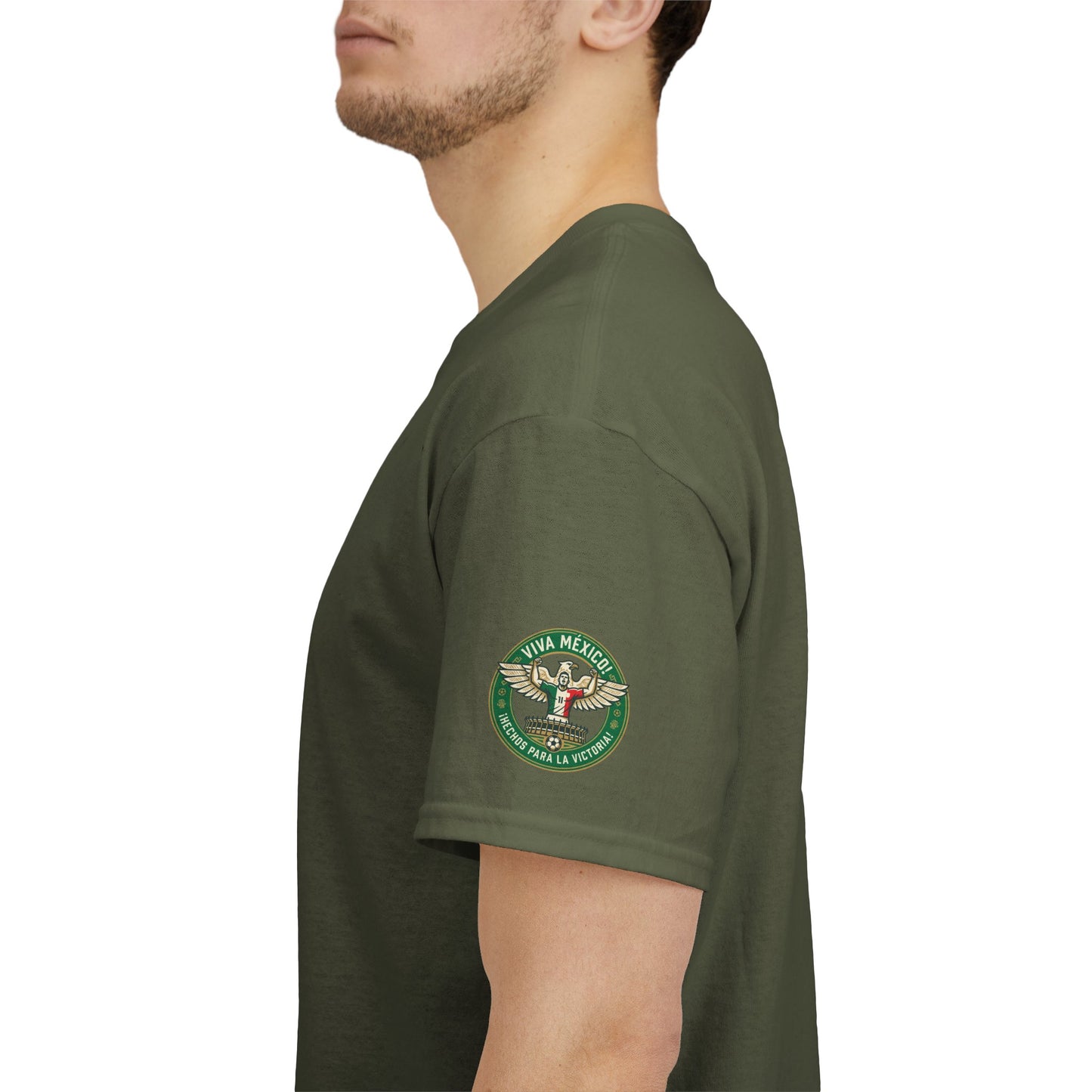 Viva México Soccer Tee — Patriotic Mexican Eagle Design (Hechos Para la Victoria)
