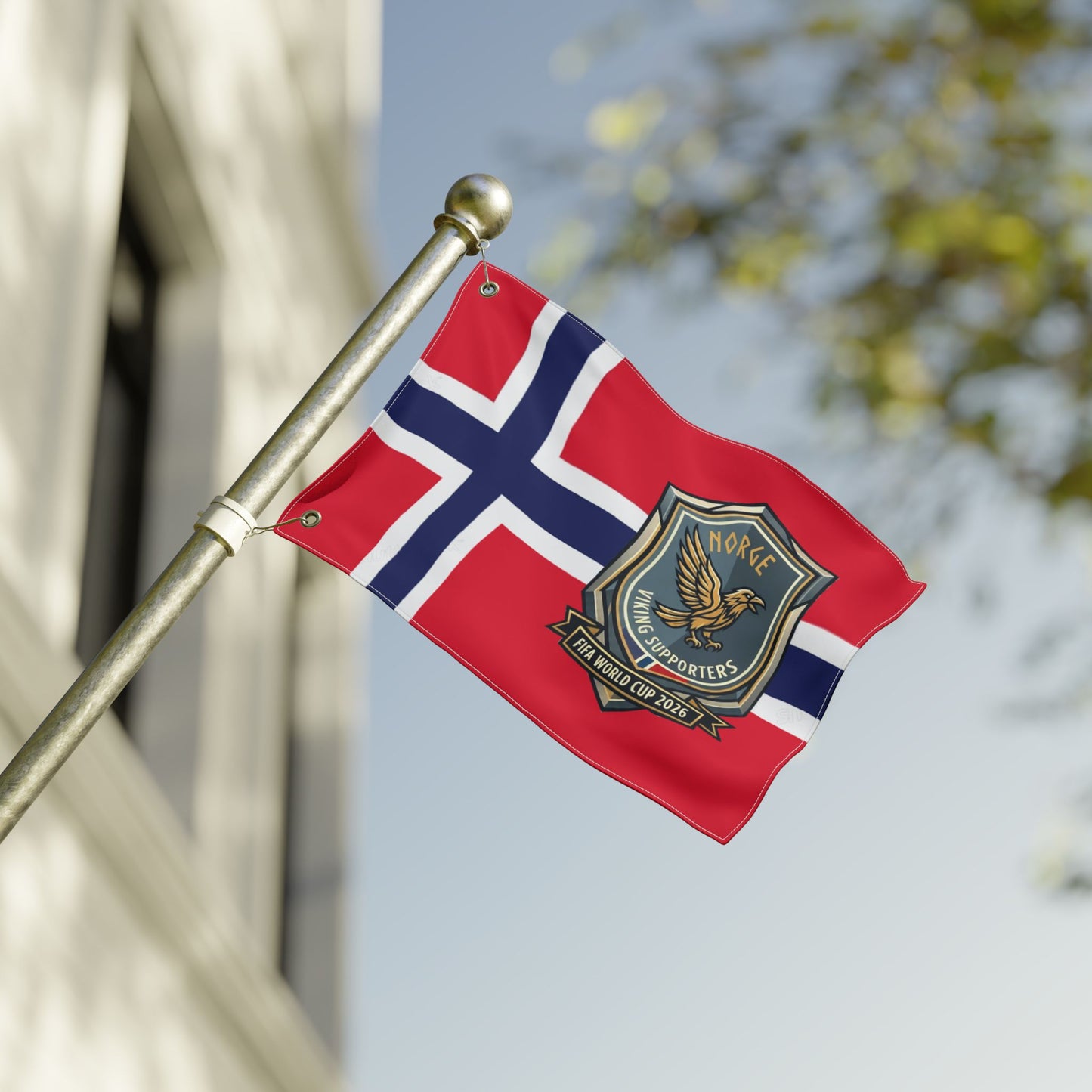 Norway Viking Soccer Supporters Flag — Norway World Cup '26 Banner