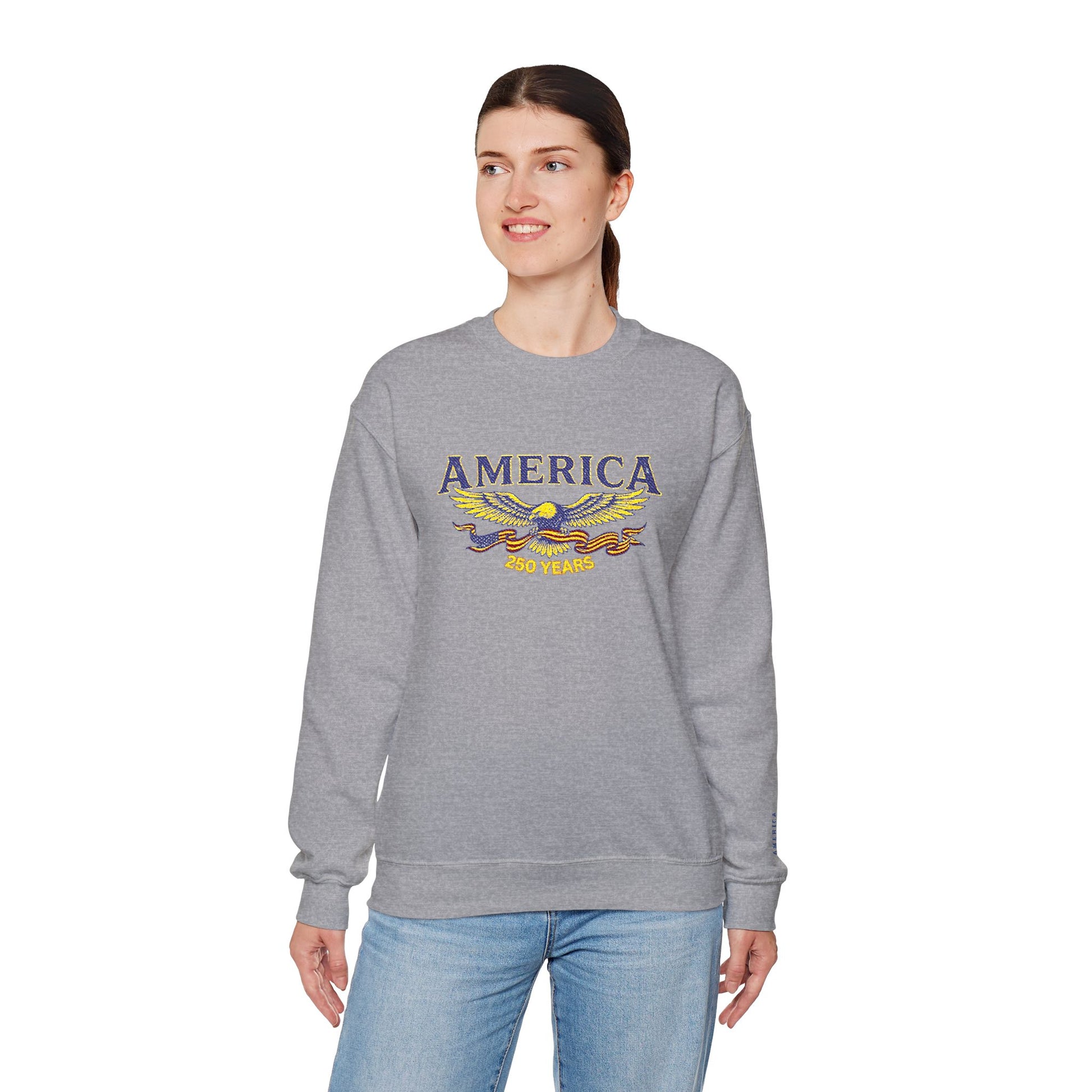 USA 250th American Eagle Crewneck Sweatshirt — USA 250th Vintage Patriotic Pullover - Trending Novelties & Gifts