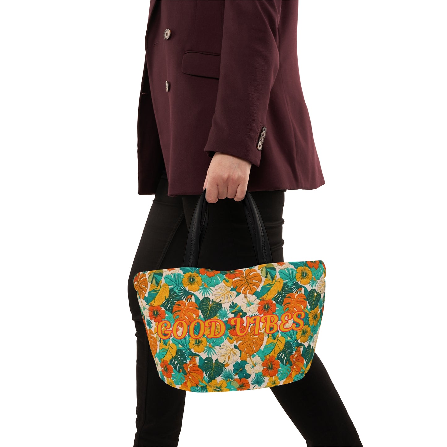 Tropical 'Good Vibes' Lunch Bag — Insulated Summer Cooler Tote - Trending Novelties & Gifts