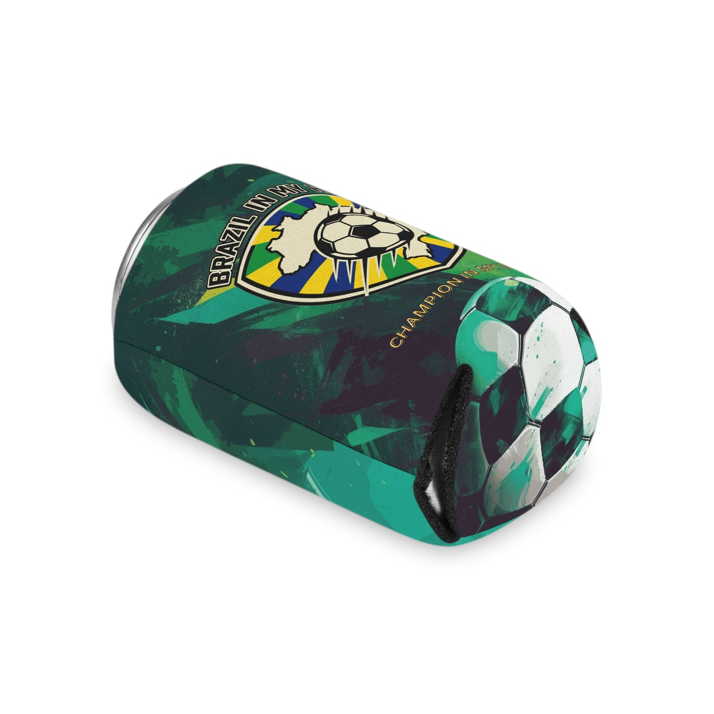 Brazil In My Heart Soccer Can Cooler - Trending Novelties & Gifts