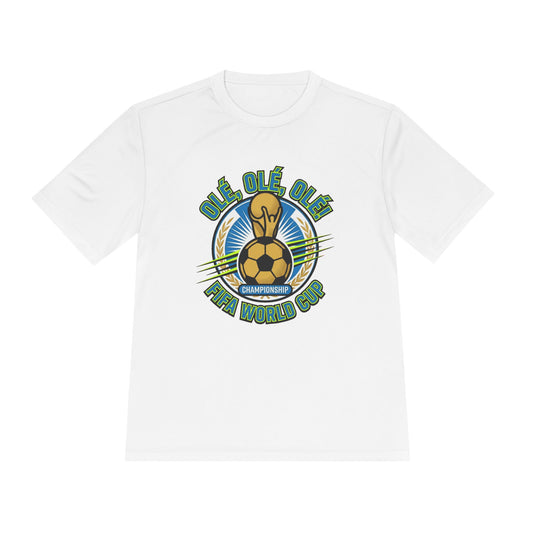 World Cup Soccer Moisture-Wicking Tee — "Ole Ole Ole" Graphic Tee - Trending Novelties & Gifts