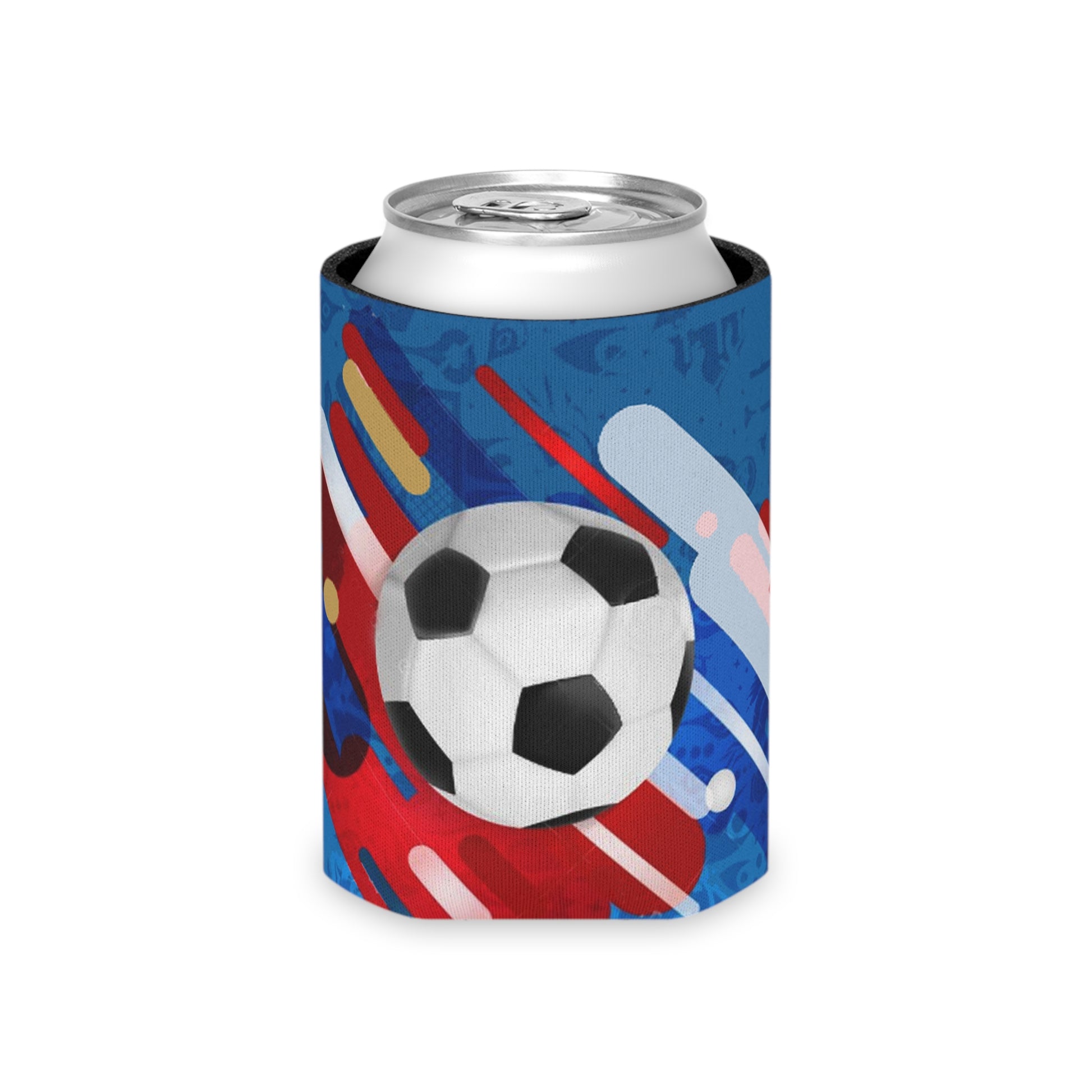 Soccer Blue Crest Can Cooler — Chelsea's Keep the Blue Flag Flying Koozie - Trending Novelties & Gifts