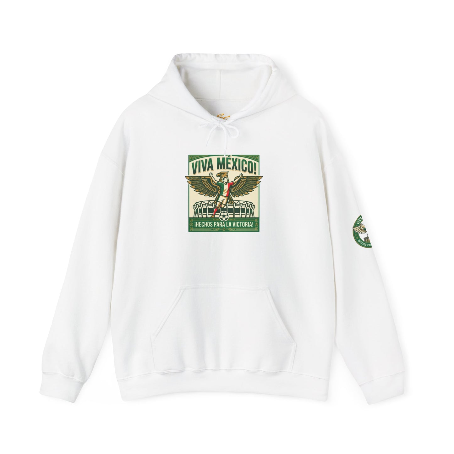 Viva México Soccer Hoodie — Retro Eagle Mexican Pride Graphic