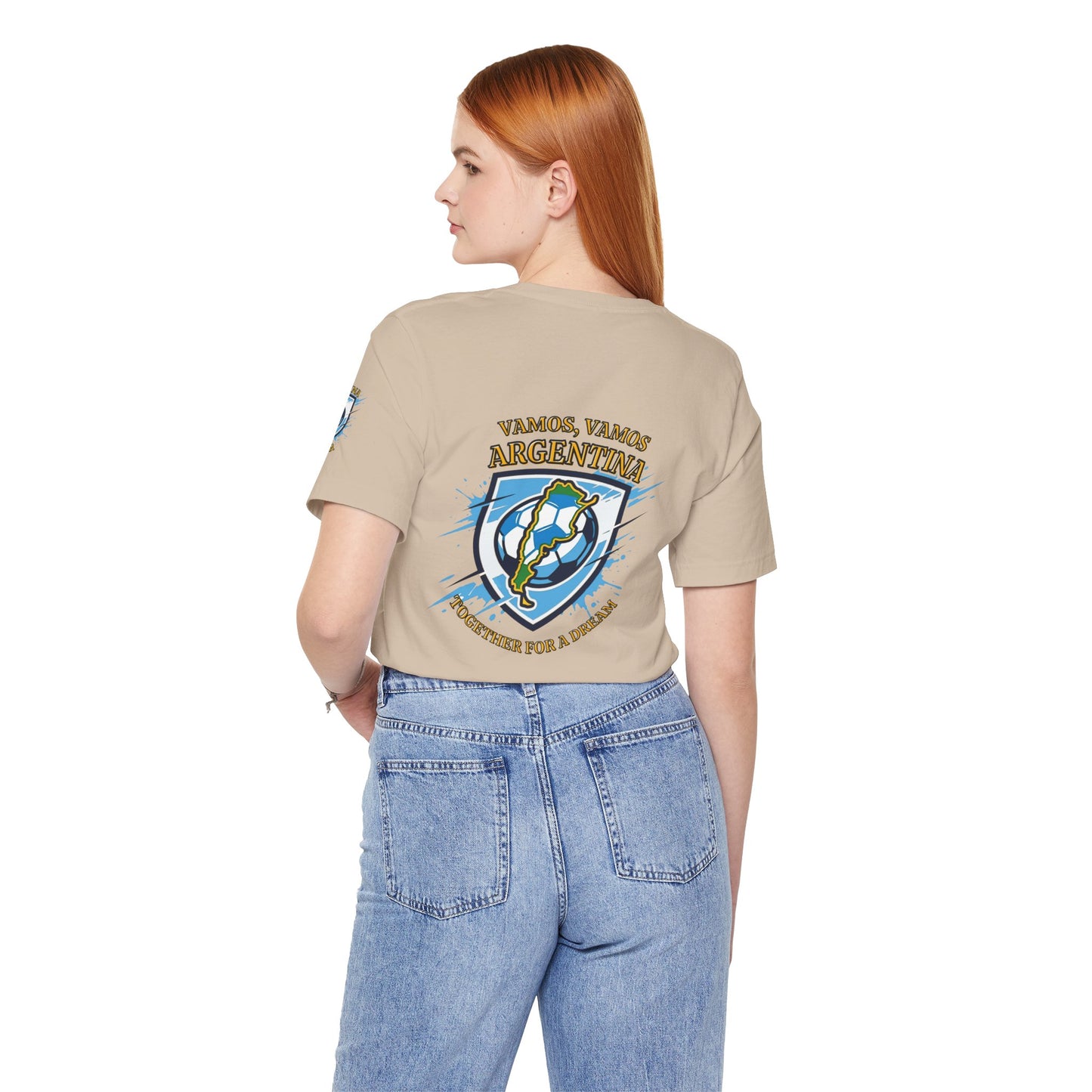 Argentina Soccer T-Shirt - "Vamos, Vamos Argentina" Together for a Dream Fan Tee - Trending Novelties & Gifts