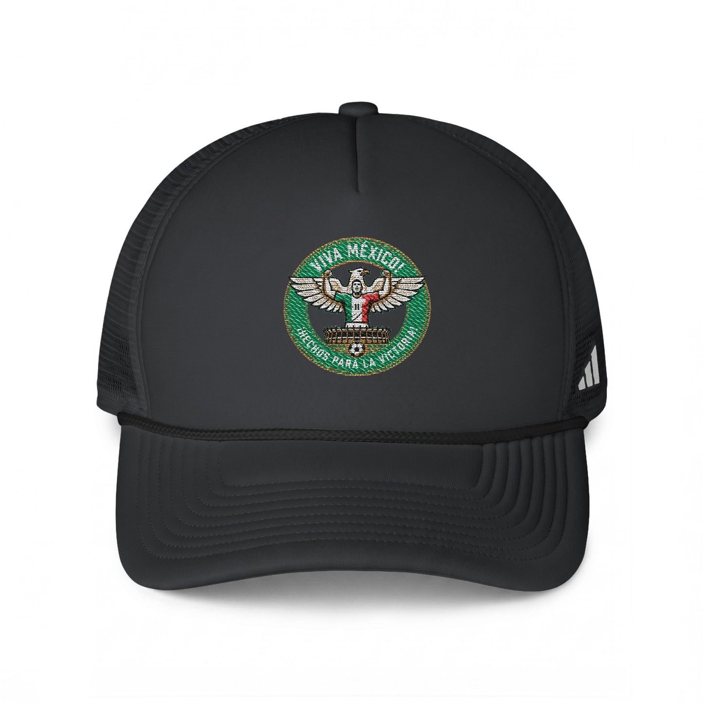 Embroidered Mexico Soccer Fan Cap — Mexico Eagle Emblem Mesh Cap