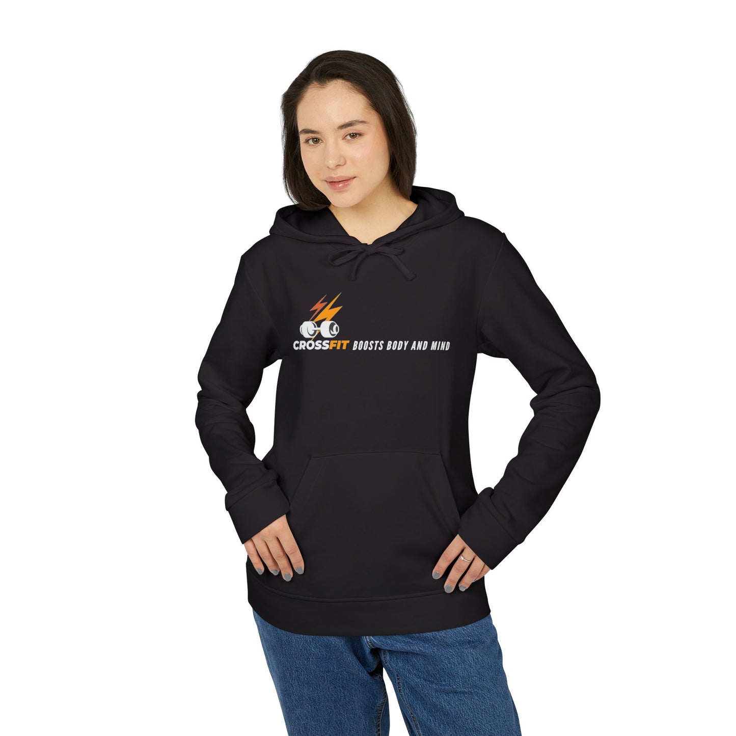 Adidas Sport Fleece Hoodie with CrossFit Slogan