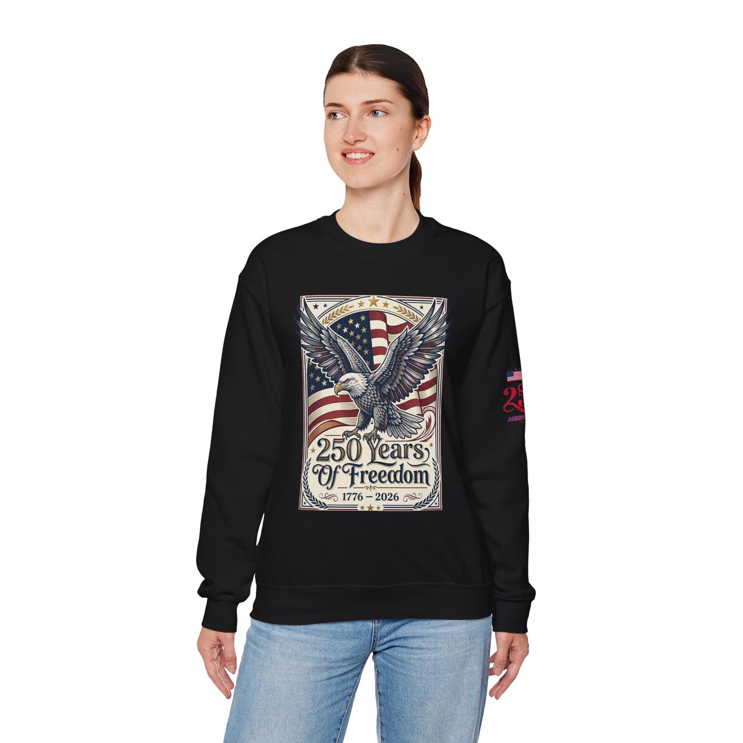 USA 250th ANNIVERSARY Crewneck Sweatshirt — America 250 Years of Freedom Sweatshirt - Trending Novelties & Gifts