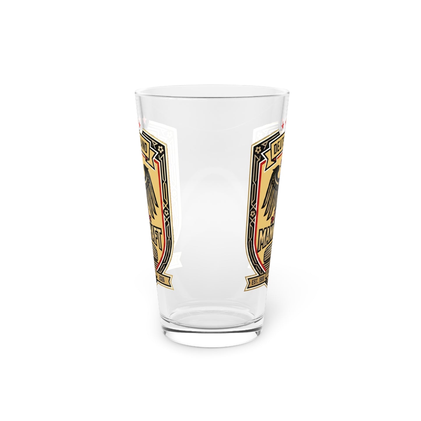 Deutschland Die Mannschaft Pint Glass – German Soccer Crest Beer Glass 16oz