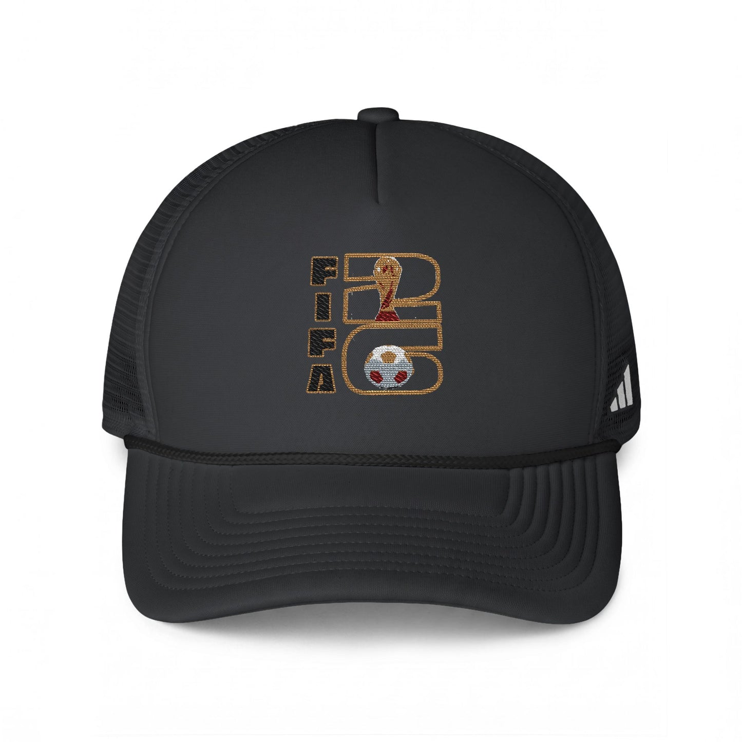 Adidas Trucker Hat — FIFA '26 Soccer Crest Embroidered Cap