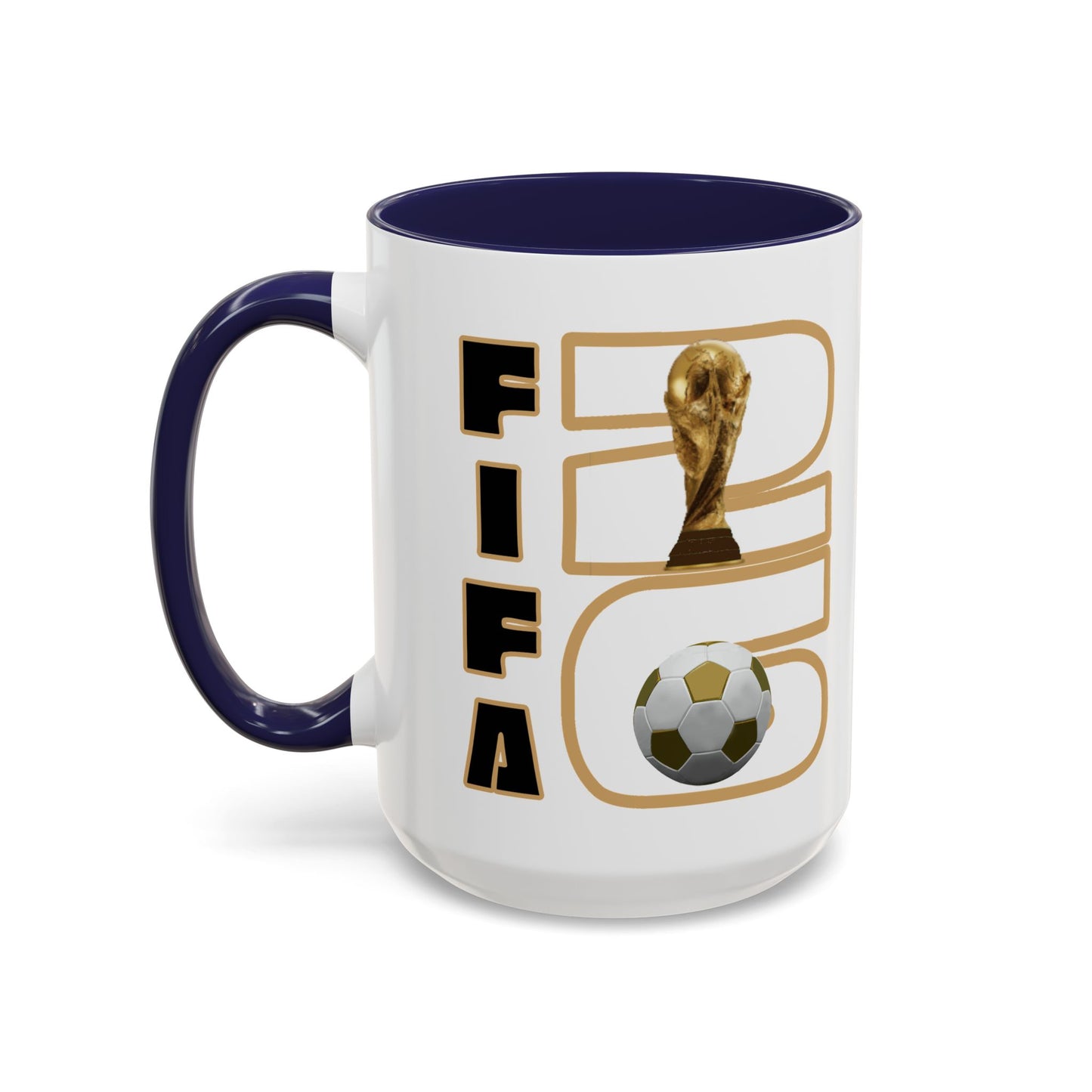 FIFA World Cup '26 Coffee Mug — Soccer Trophy & Ball Graphic 11/15oz