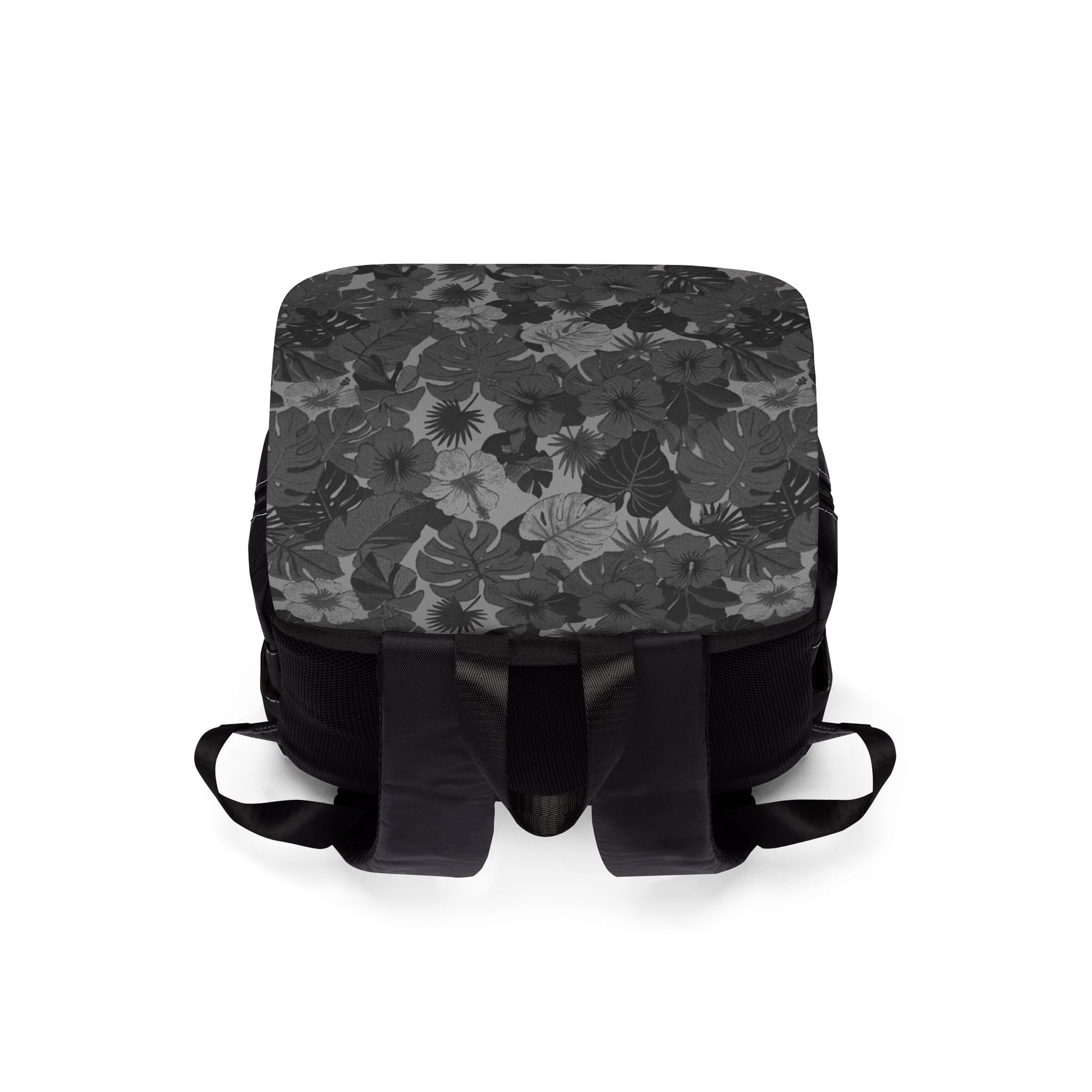 Black Floral Casual Summer Backpack — Lightweight Everyday Travel Bag - Trending Novelties & Gifts