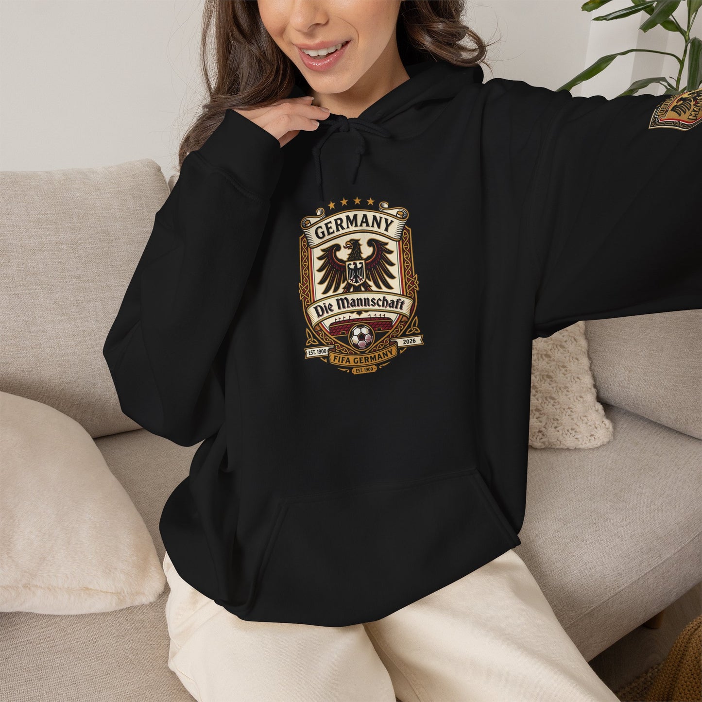 Germany Soccer Die Mannschaft Crest Hoodie – Vintage Germany Soccer Crest Pullover