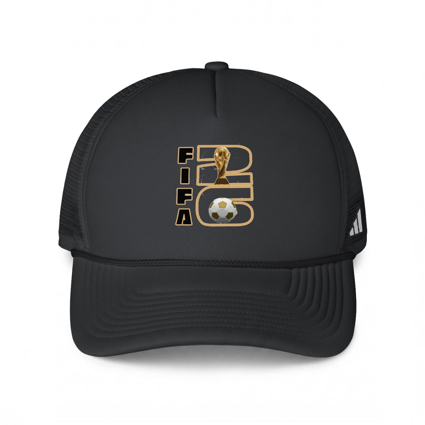 FIFA '26 Adidas Trucker Cap – Gold Trophy & Soccer Ball Mesh Cap