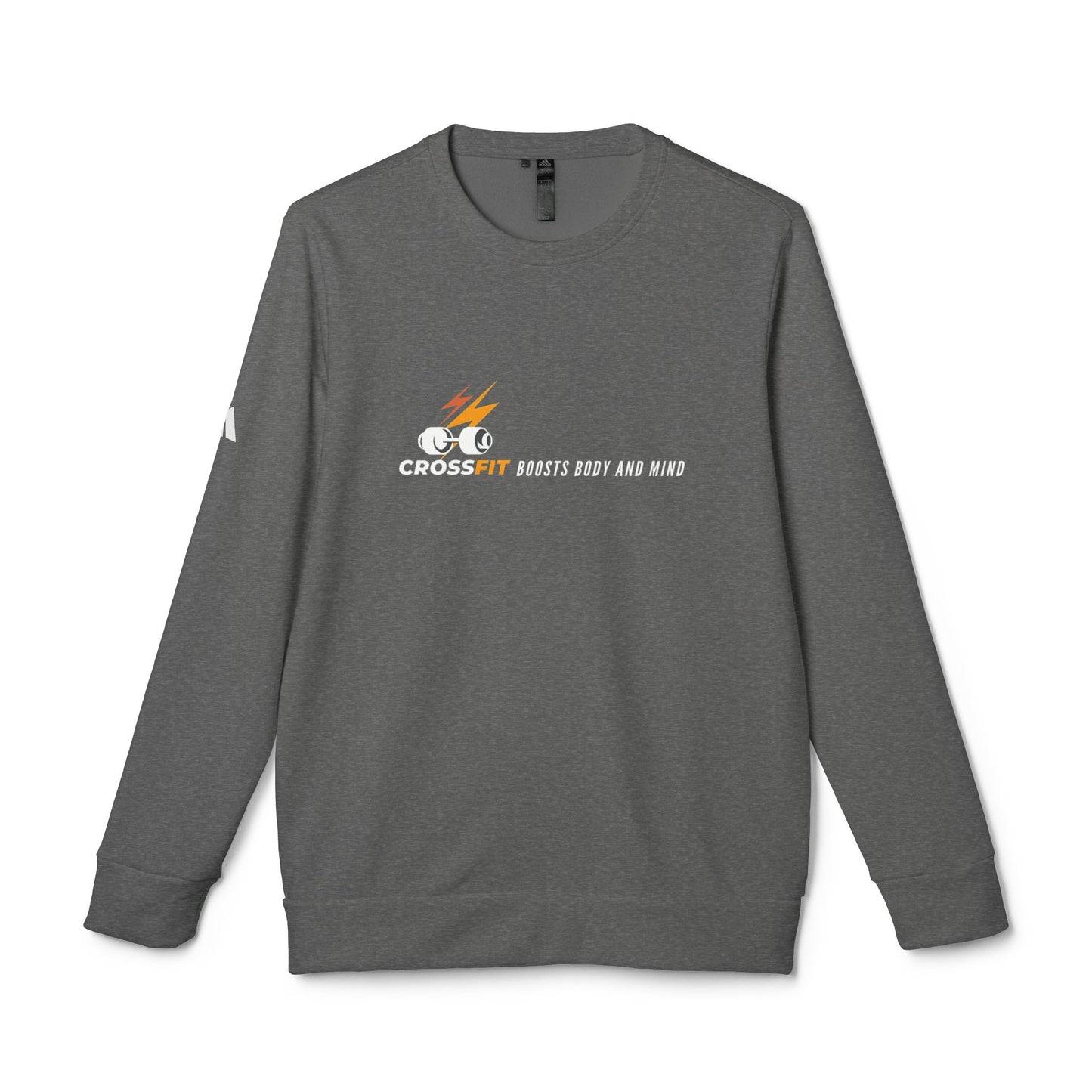 Adidas Sports Fleece Sweatshirt with CrossFit slogan.