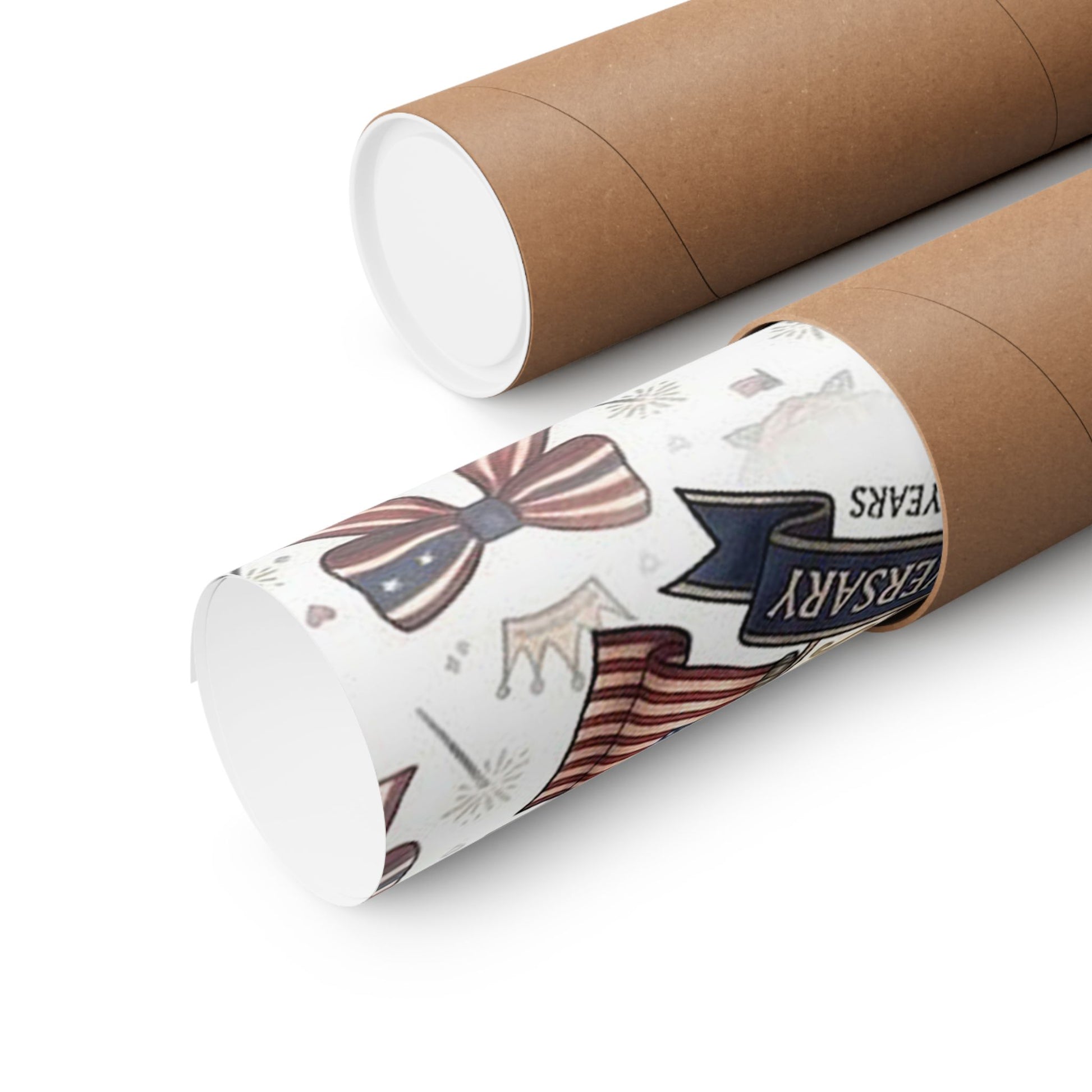 Land of the Free Patriotic Matte Poster — USA 250th Anniversary Bow Wall Art - Trending Novelties & Gifts