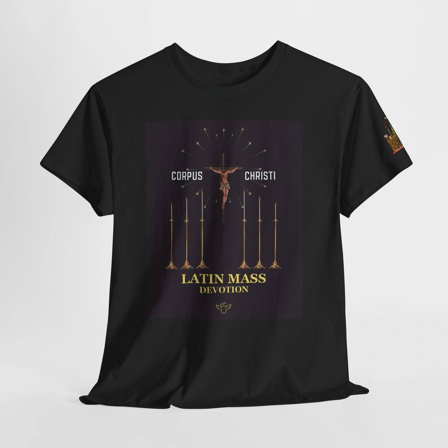Corpus Christi Crucifix Tee — Latin Mass Devotion T-Shirt (CT)
