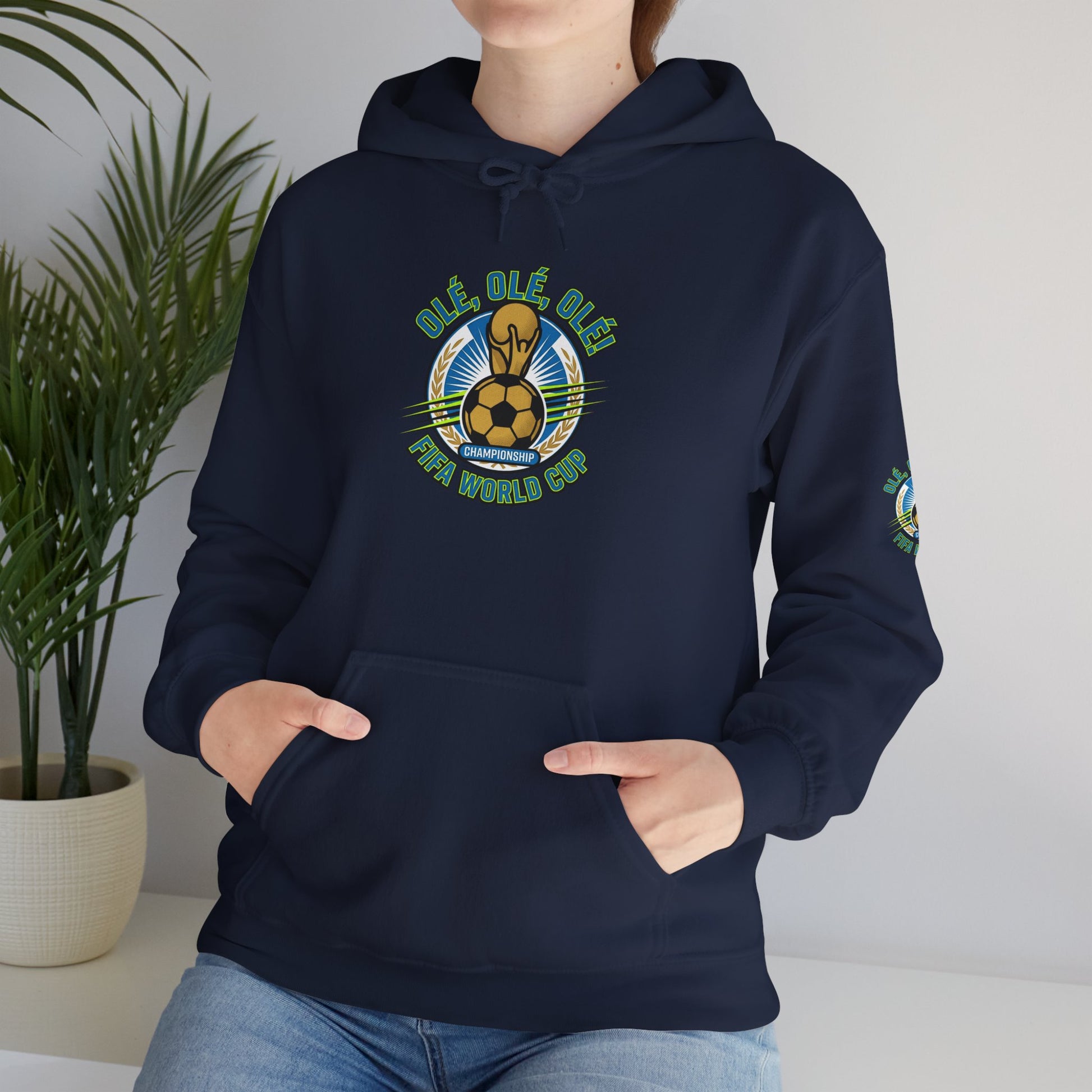 Soccer Champions Graphic Hoodie — World Cup Vintage Trophy Design Hoodie - Trending Novelties & Gifts