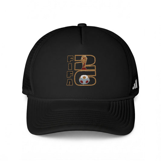 Adidas Trucker Hat — FIFA '26 Soccer Crest Embroidered Cap