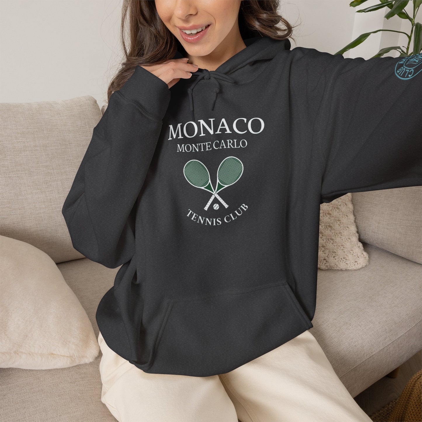 Monaco Monte Carlo Tennis Club Hoodie — Casual Sportswear for Players & Fans.