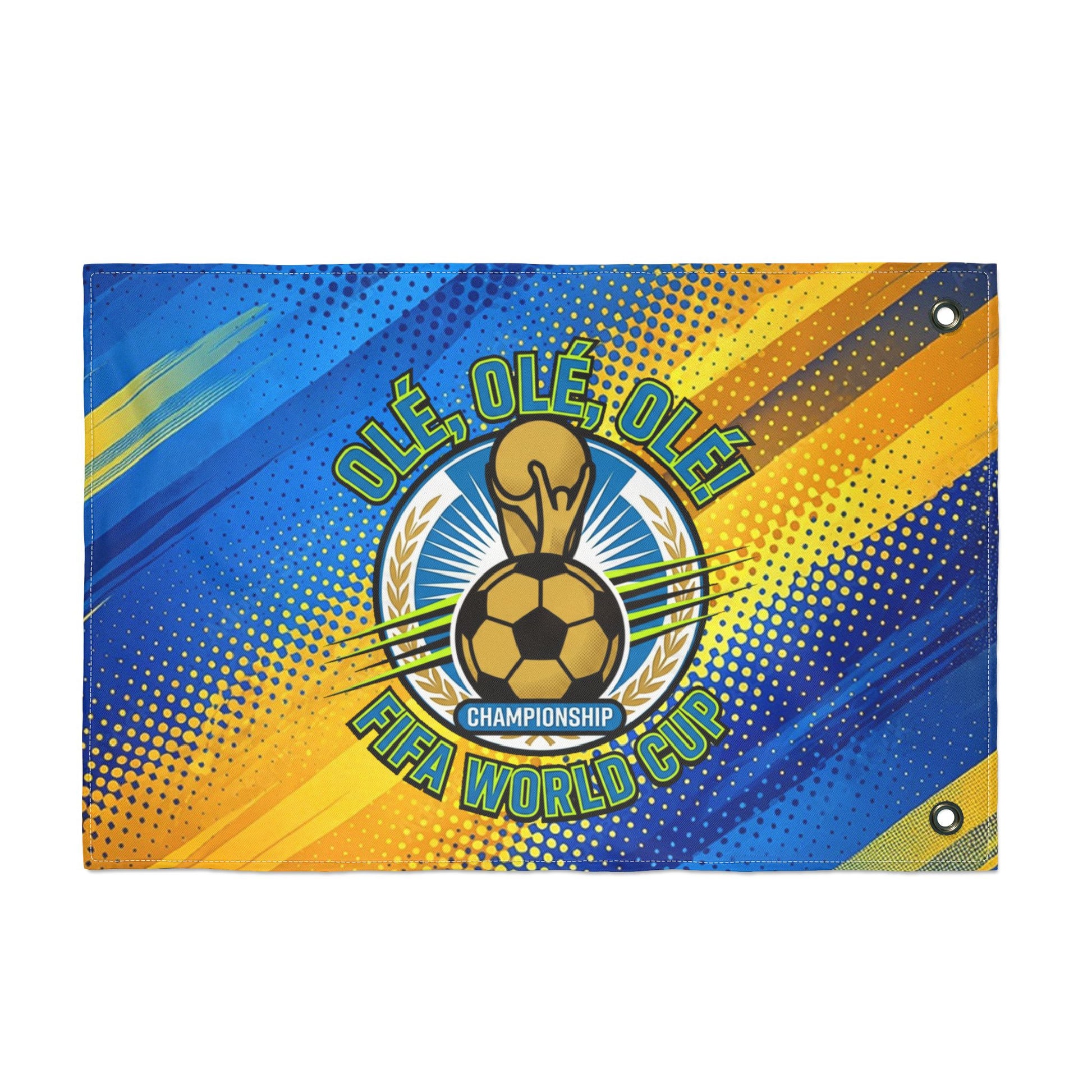 FIFA World Cup Soccer Flag – "Olé, Olé, Olé" Double-Sided Fan Flag - Trending Novelties & Gifts