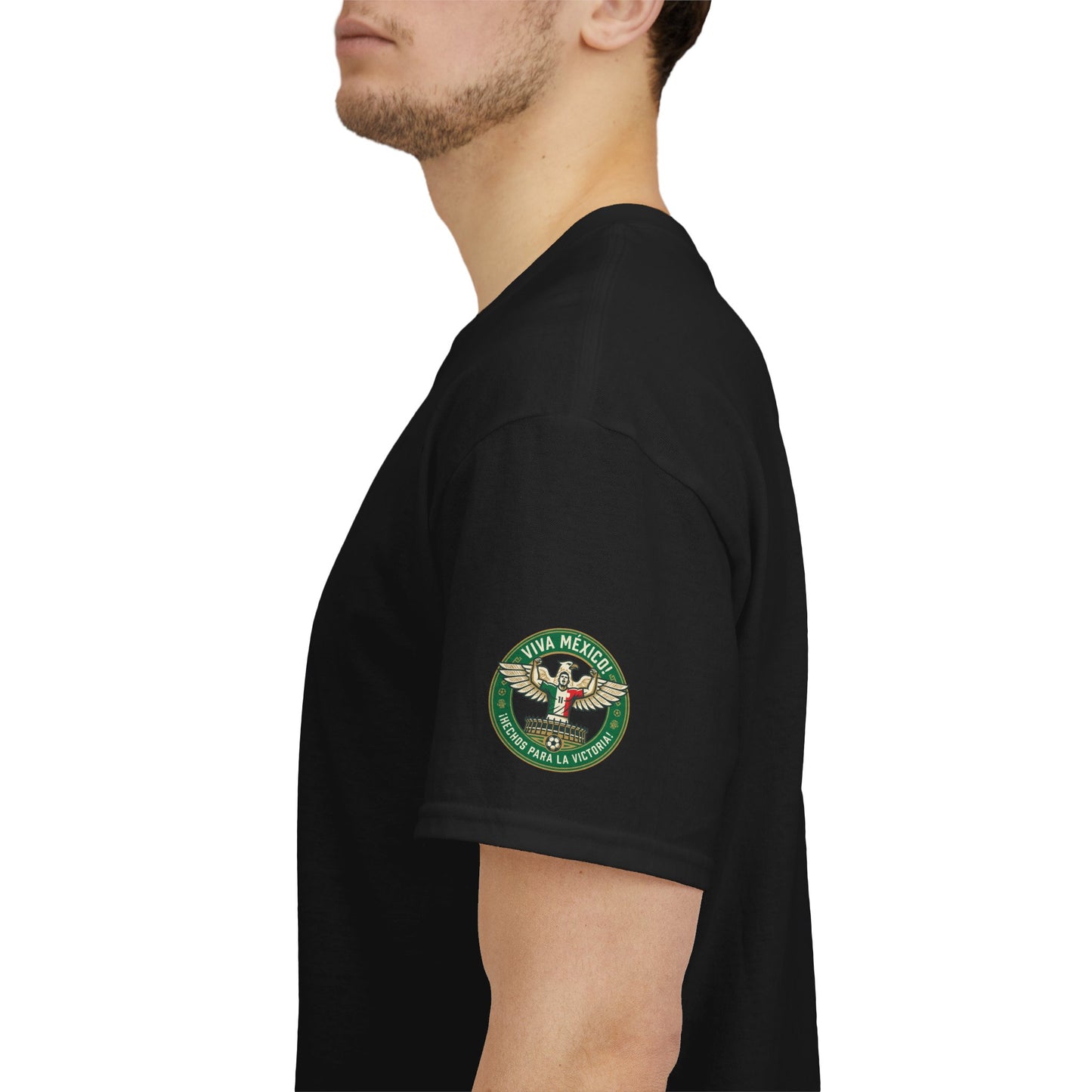 Viva México Soccer Tee — Patriotic Mexican Eagle Design (Hechos Para la Victoria)