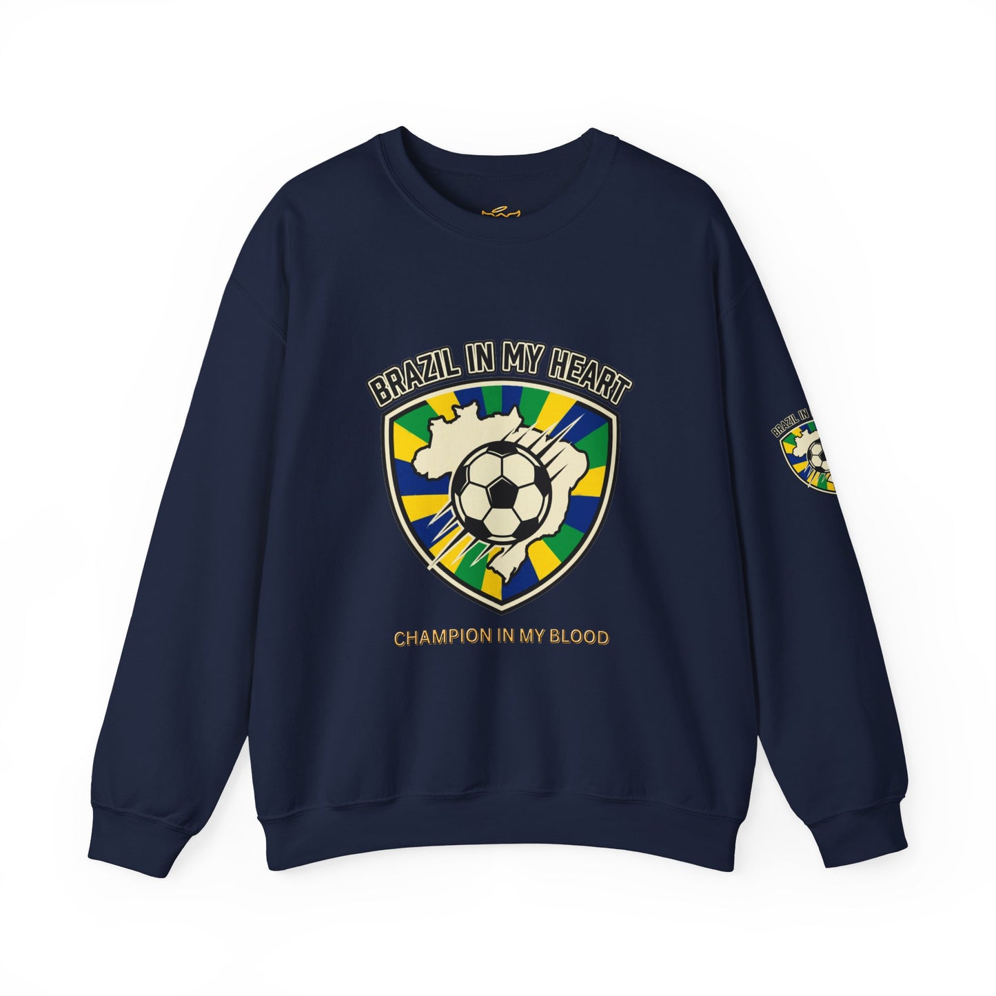 Brazil In My Heart Soccer Sweatshirt | Brazil fans world cup Soccer 2026 Sweatshirt - Trending Novelties & Gifts