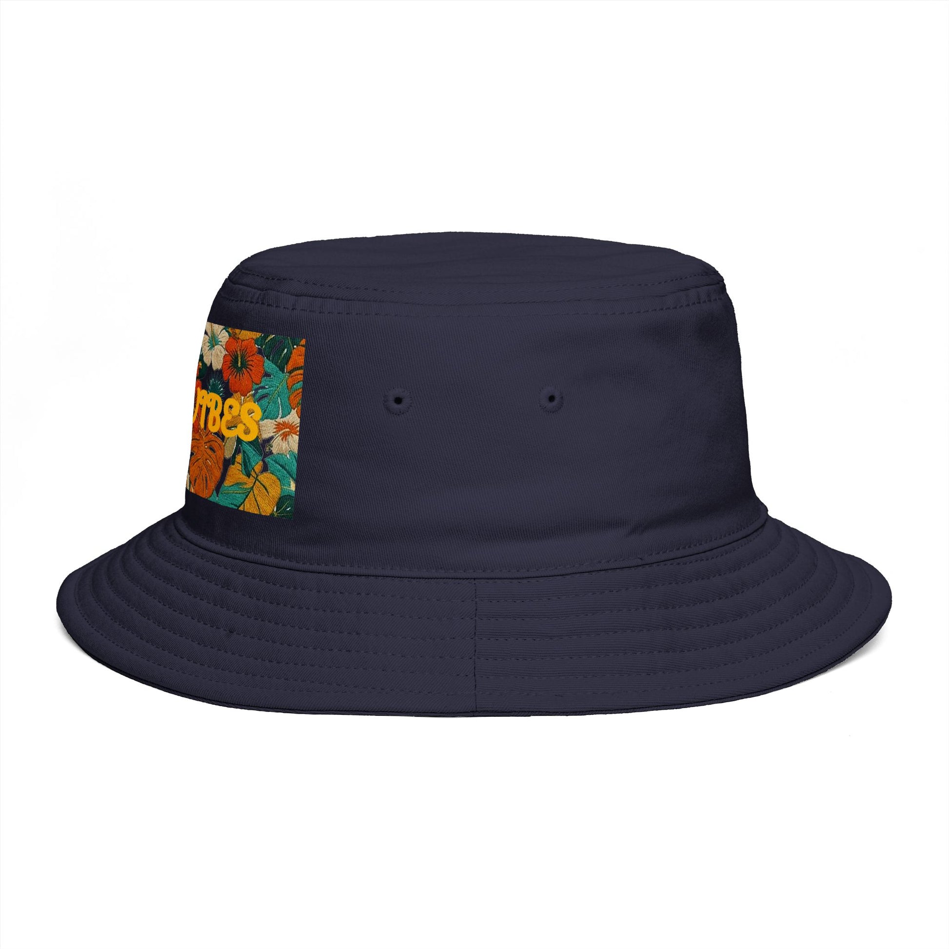 Summer Bucket Hat — 'Good Vibes' Floral Bucket Hat, Retro Tropical Sun Hat for Beach, Festival & Summer - Trending Novelties & Gifts
