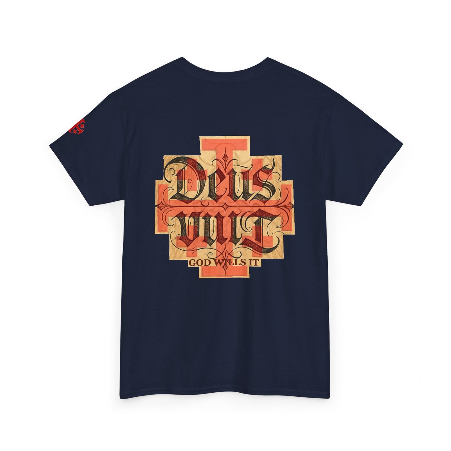 Deus Vult T-Shirt — Medieval Knight Cross Graphic Tee (CT)