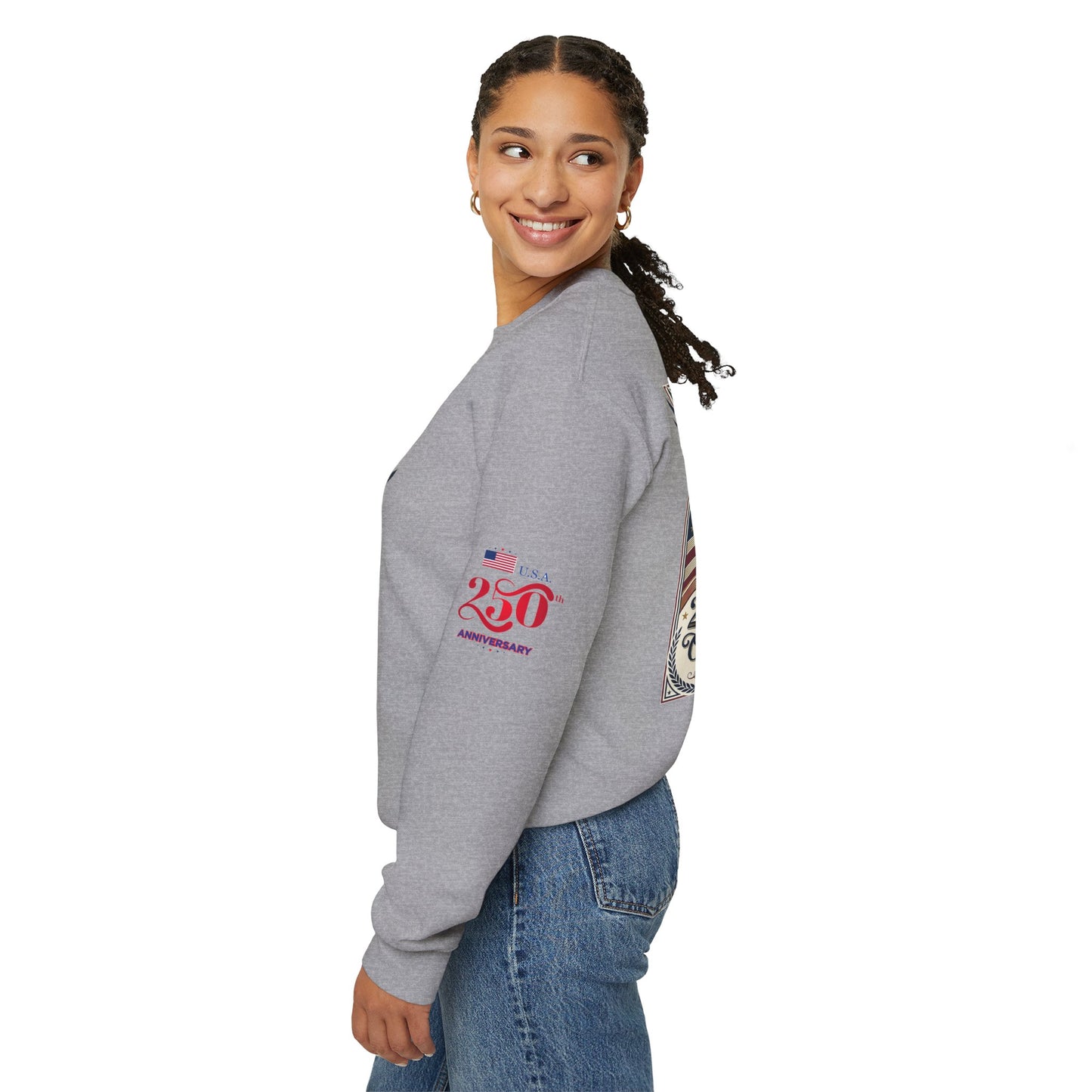 USA 250th ANNIVERSARY Crewneck Sweatshirt — America 250 Years of Freedom Sweatshirt - Trending Novelties & Gifts