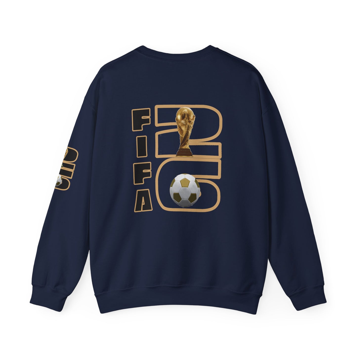 FIFA World Cup 2026 Crewneck Sweatshirt — Gold Trophy & Soccer Ball Design