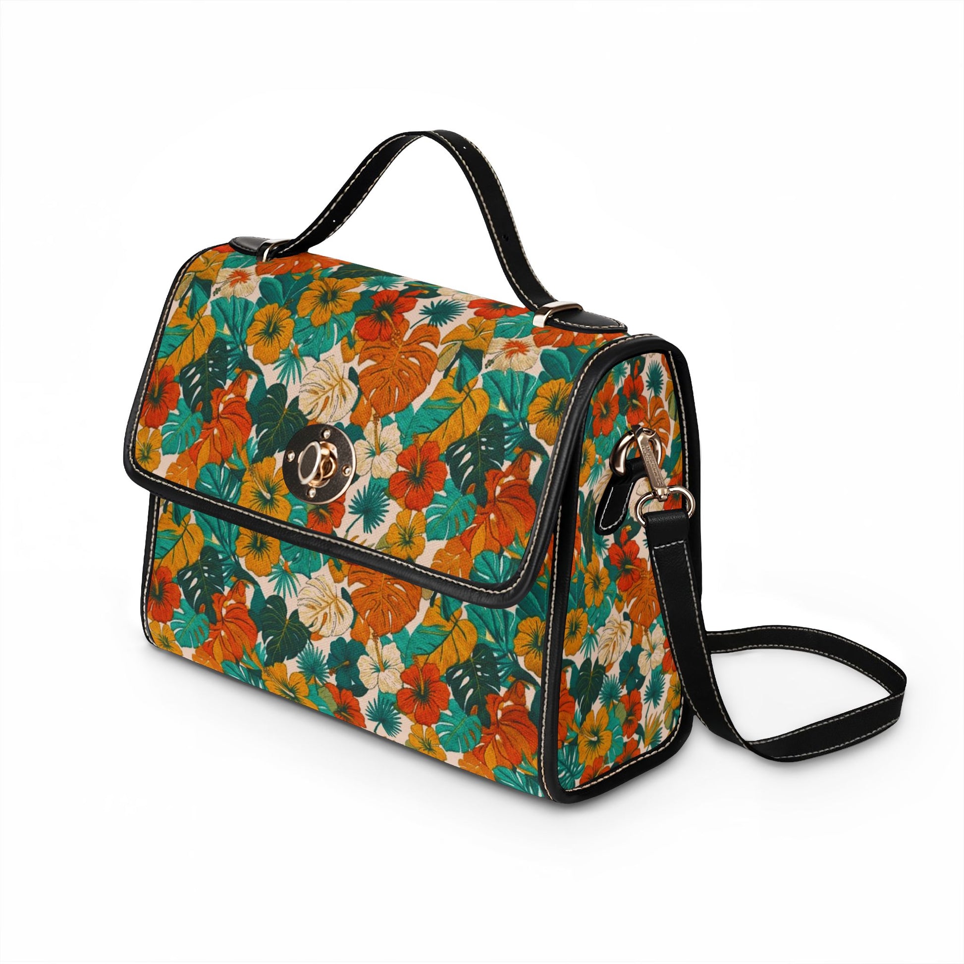 Floral Canvas Bag — Waterproof Summer Tropical Print Handbag - Trending Novelties & Gifts