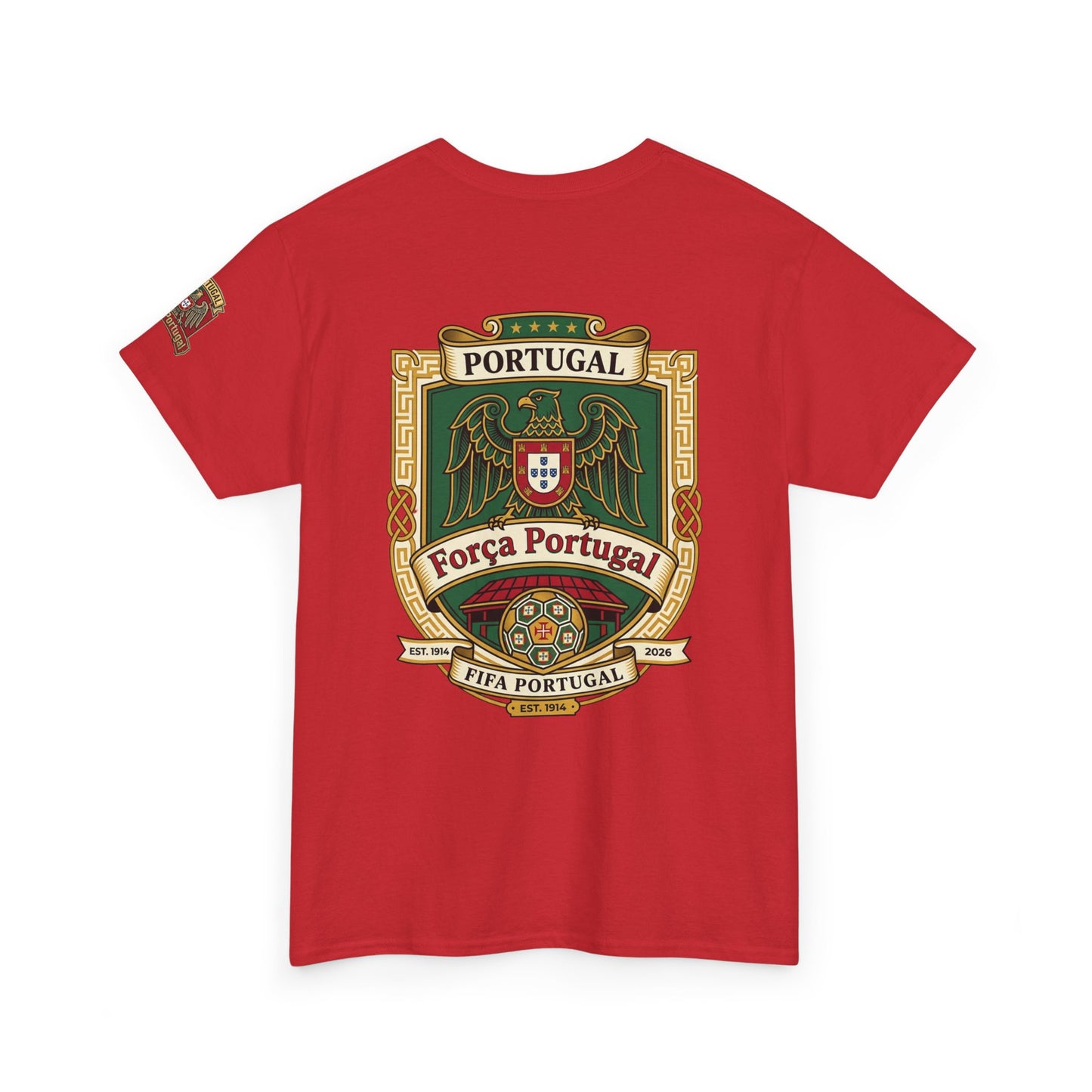 Portugal Soccer Team Fan T‑Shirt — Vintage Portugal Soccer Crest Tee