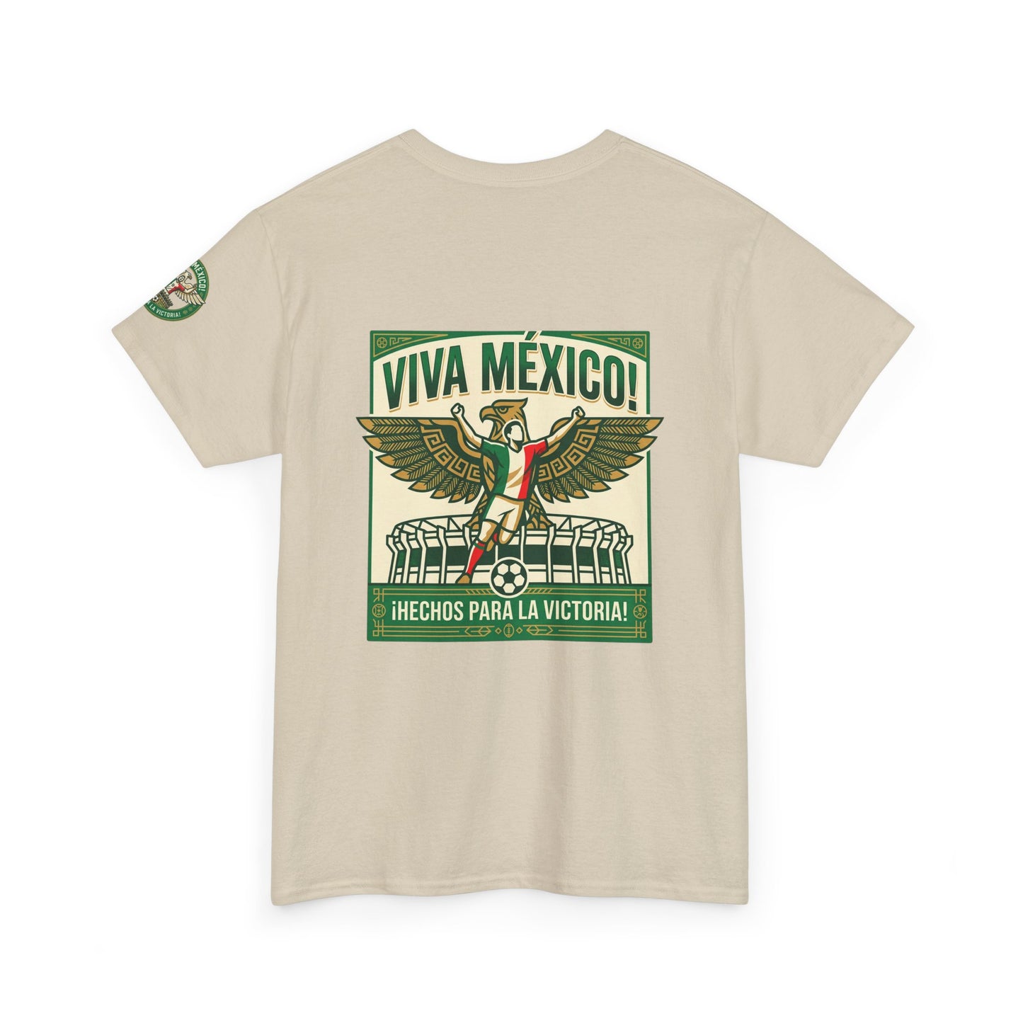 Viva México Soccer Tee — Patriotic Mexican Eagle Design (Hechos Para la Victoria)