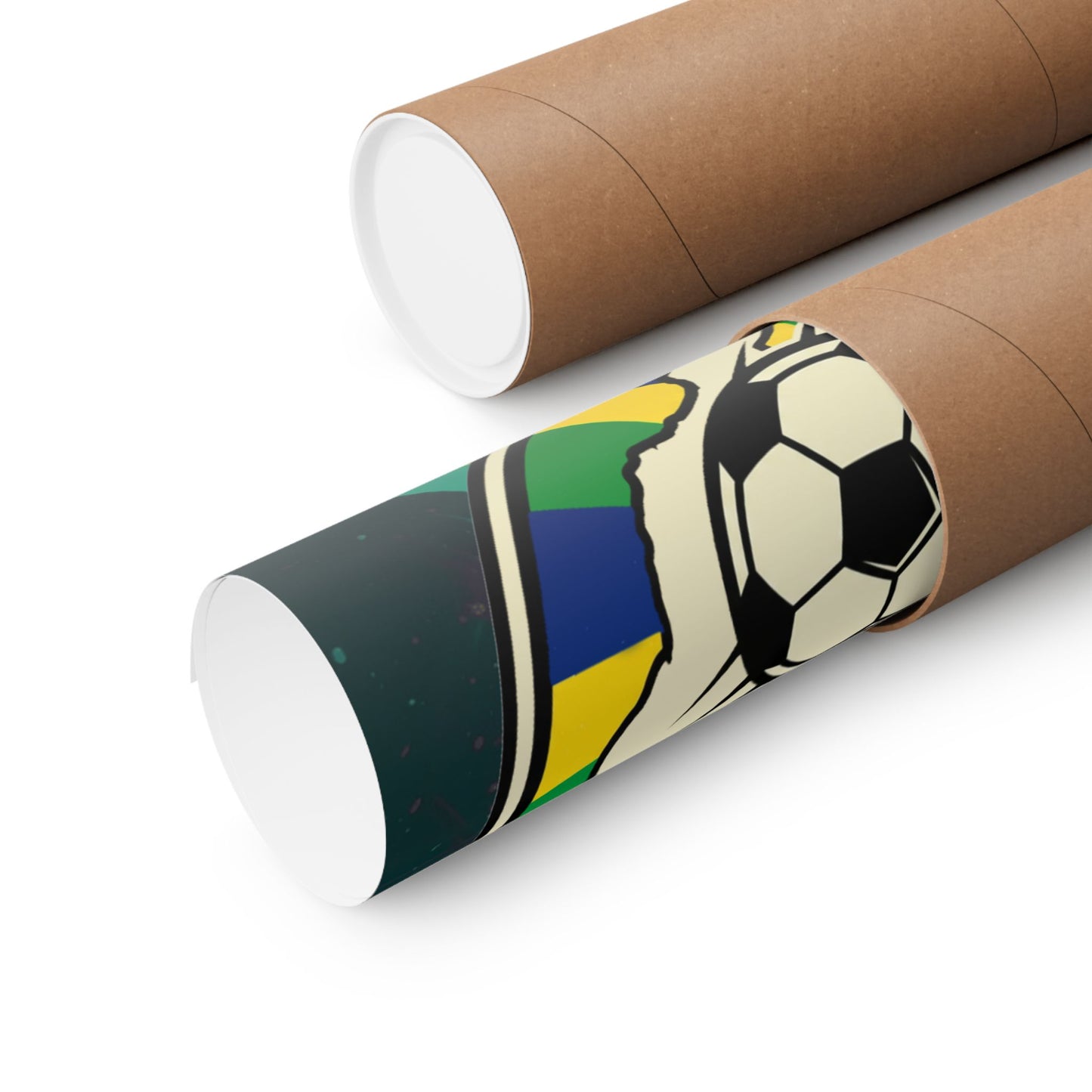 Brazil Soccer Poster — "Brazil In My Heart: Champion In My Blood" Matte Vertical Print - Trending Novelties & Gifts