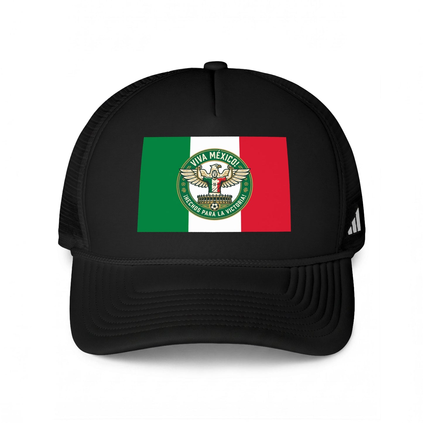 Mexico Soccer Fan Flag Trucker Hat — Viva México World Cup Cap