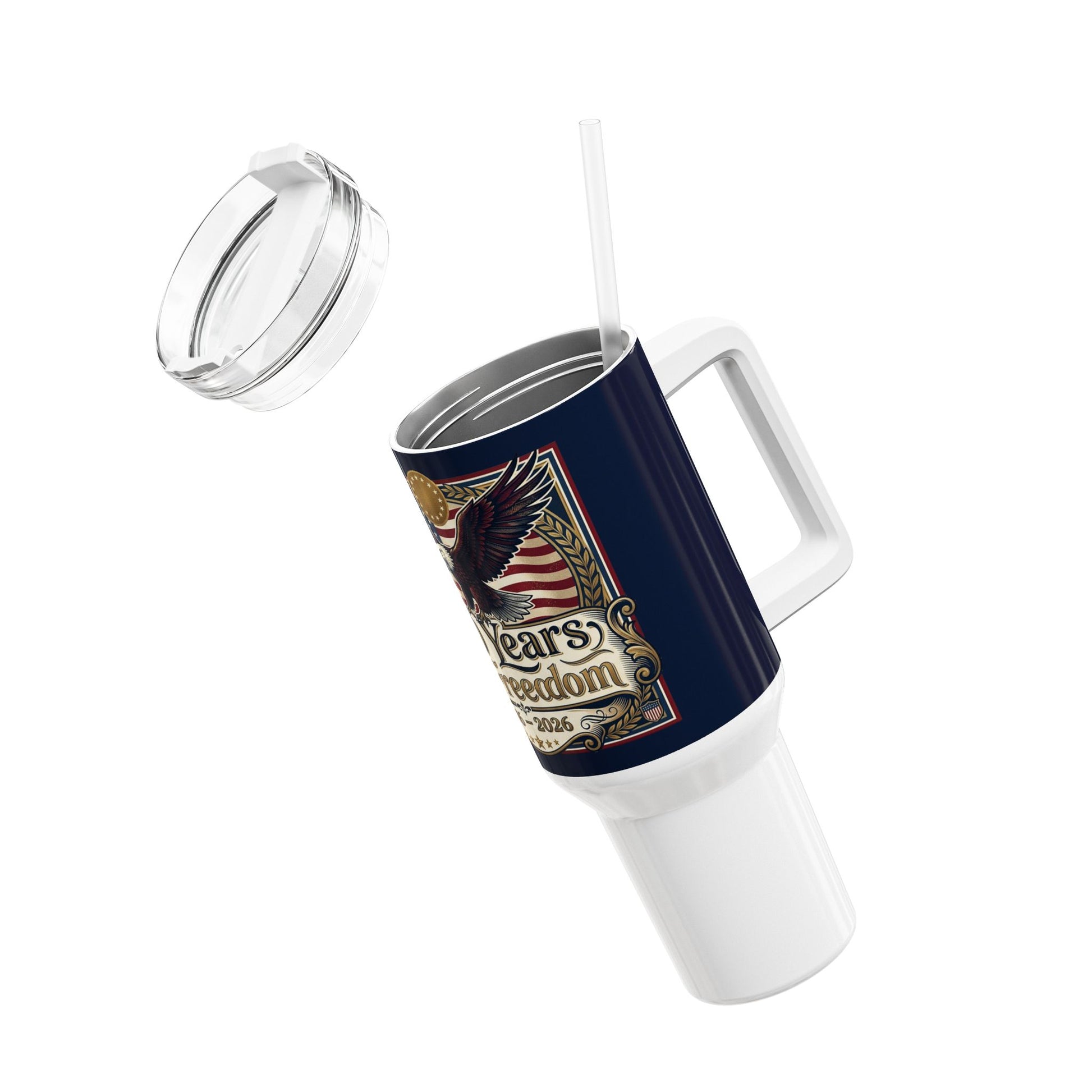 America 250 Years of Freedom 40oz Tumbler — USA 250th ANNIVERSARY Eagle Travel Tumbler - Trending Novelties & Gifts