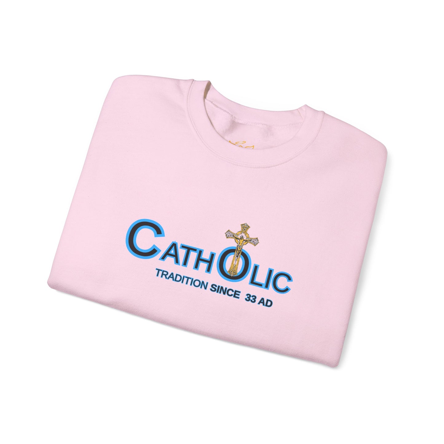 Catholic Crewneck Sweatshirt – "Tradition Since 33 AD" Religious Pullover ((CT)