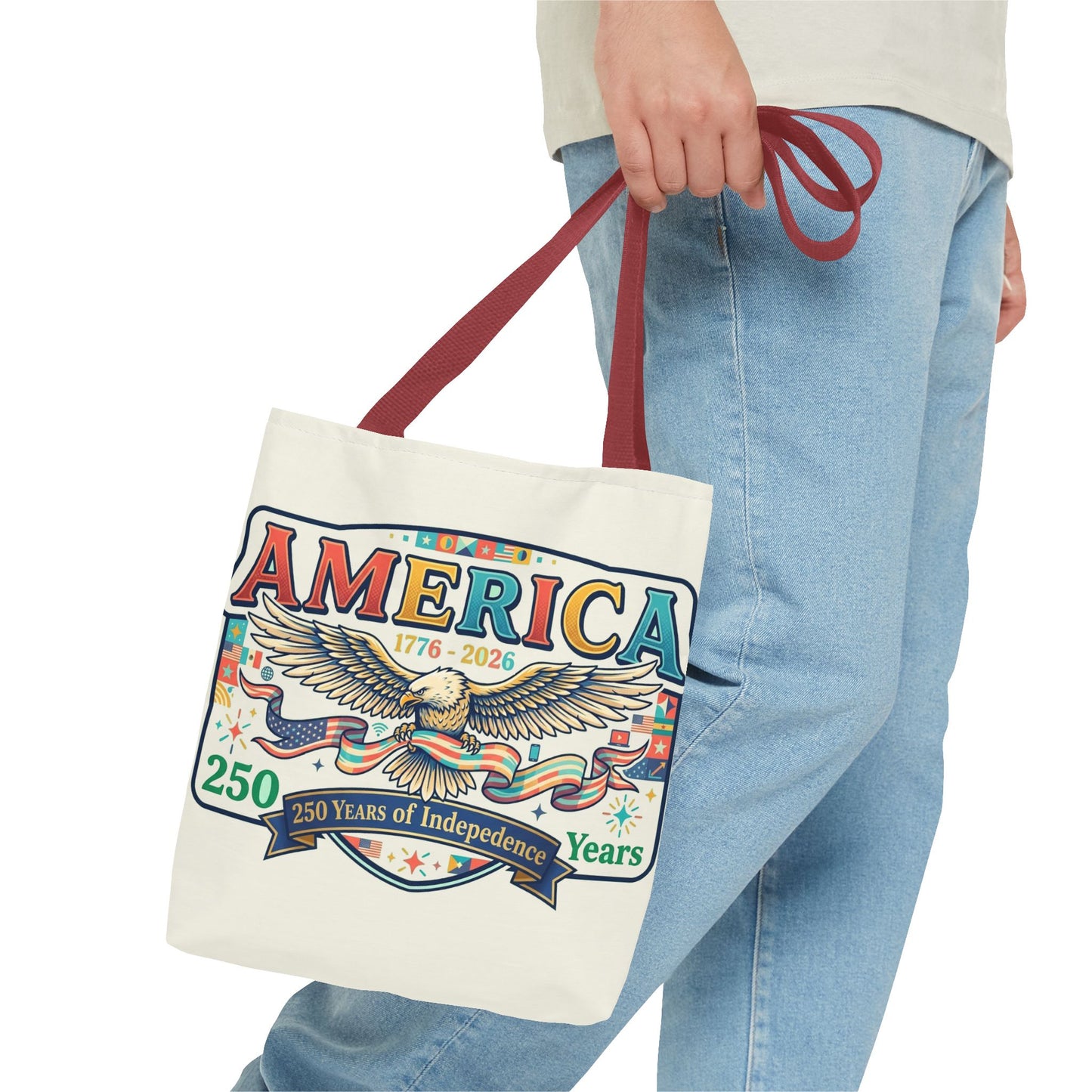 USA 250th ANNIVERSARY Tote Bag — America's 250th ANNIVERSARY Patriotic Eagle Tote - Trending Novelties & Gifts