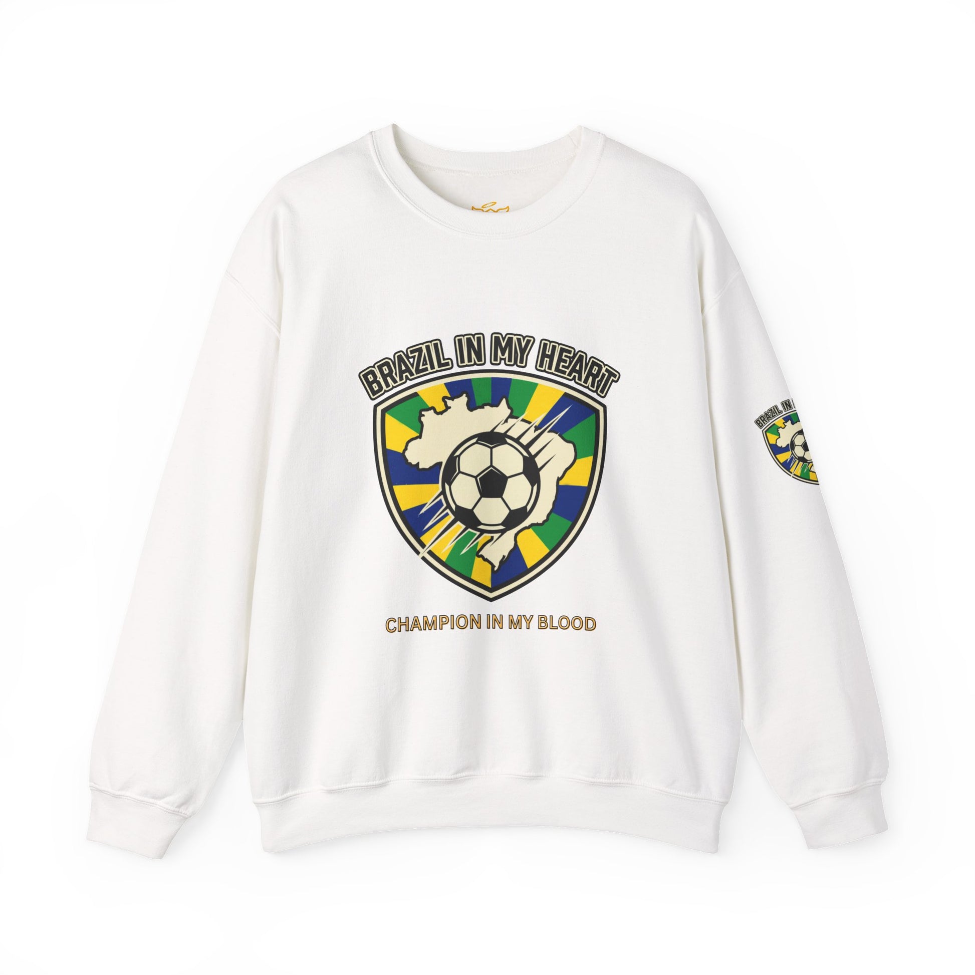 Brazil In My Heart Soccer Sweatshirt | Brazil fans world cup Soccer 2026 Sweatshirt - Trending Novelties & Gifts