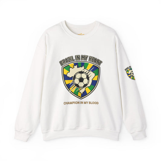 Brazil In My Heart Soccer Sweatshirt | Brazil fans world cup Soccer 2026 Sweatshirt - Trending Novelties & Gifts