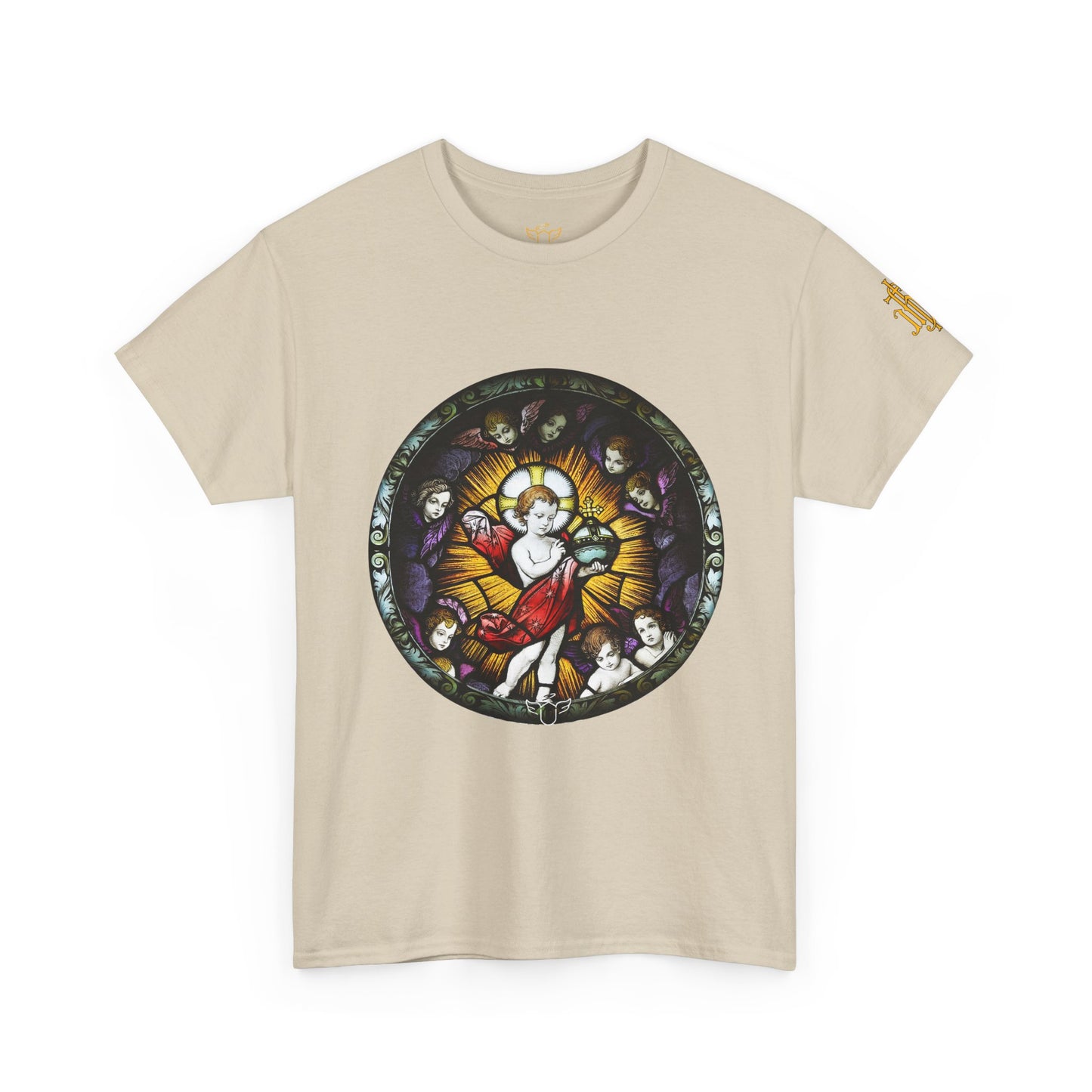 Baby Jesus Tee — Christian Stained Glass Graphic T‑Shirt (CT)