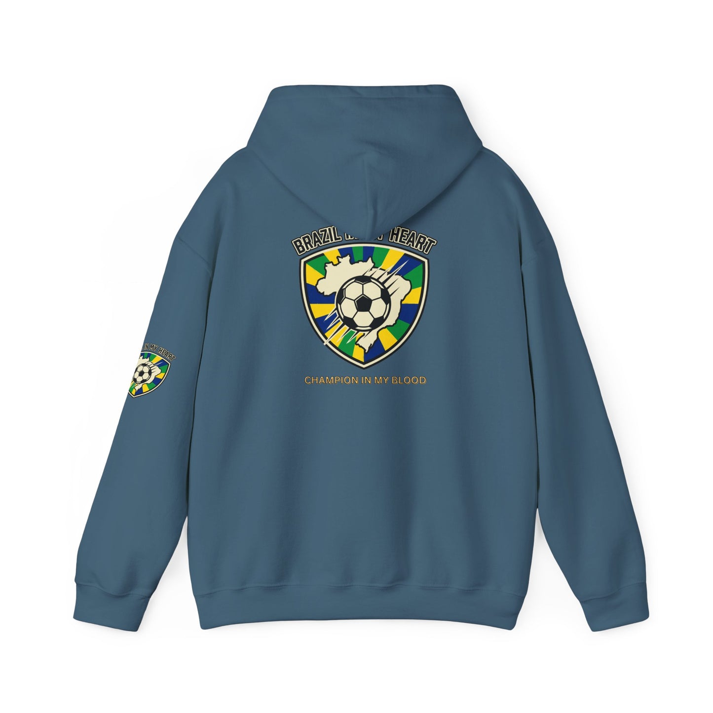 Brazil Pride Shield Soccer Hoodie | Brazil retro soccer hoodie - Trending Novelties & Gifts