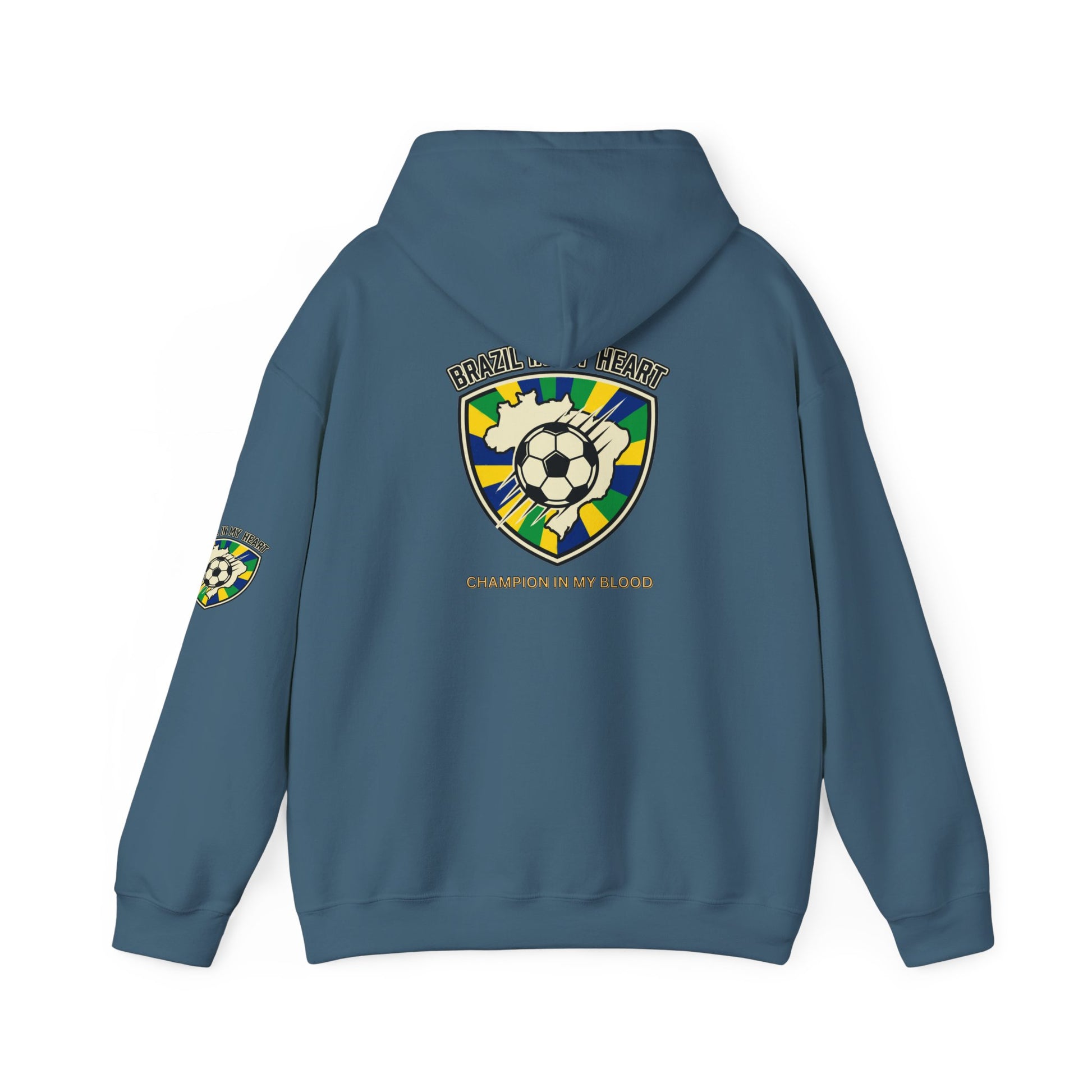 Brazil Pride Shield Soccer Hoodie | Brazil retro soccer hoodie - Trending Novelties & Gifts