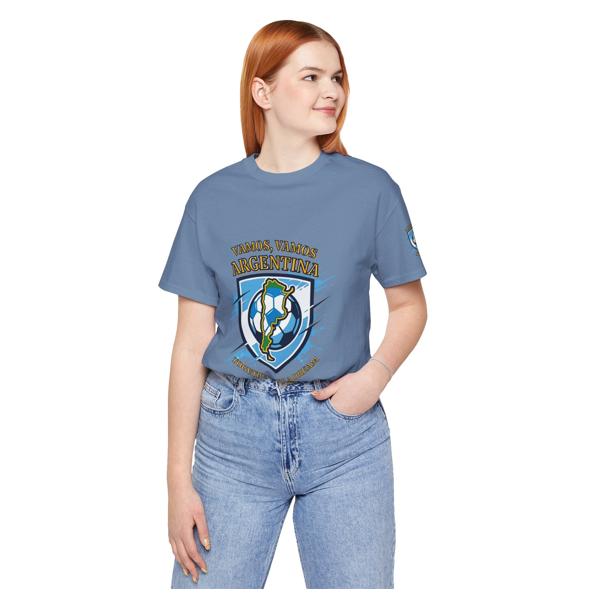 Argentina Soccer T-Shirt - "Vamos, Vamos Argentina" Together for a Dream Fan Tee - Trending Novelties & Gifts