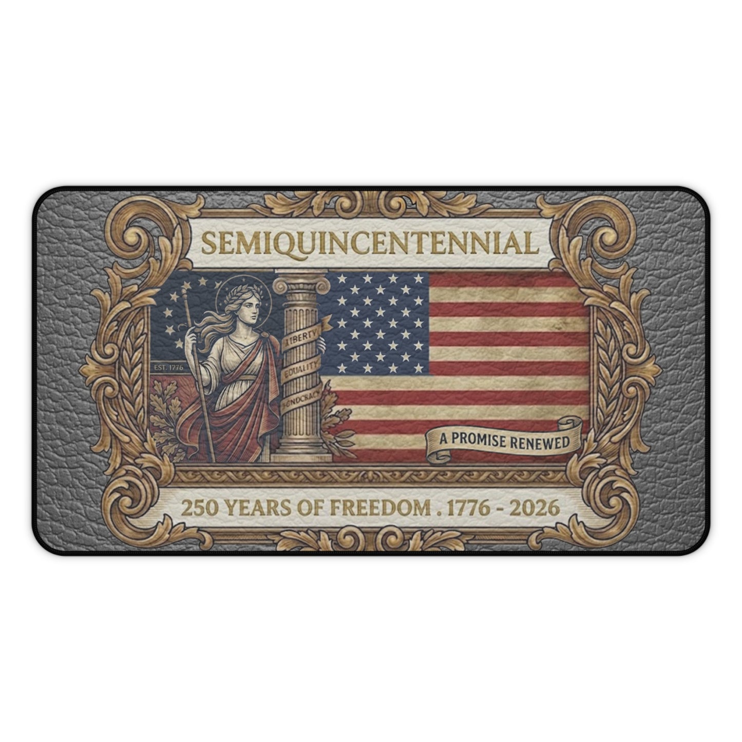USA 250th ANNIVERSARY (Semiquincentennial) Desk Mat |  America 250 Years of Freedom Patriotic Design Desk Mat - Trending Novelties & Gifts