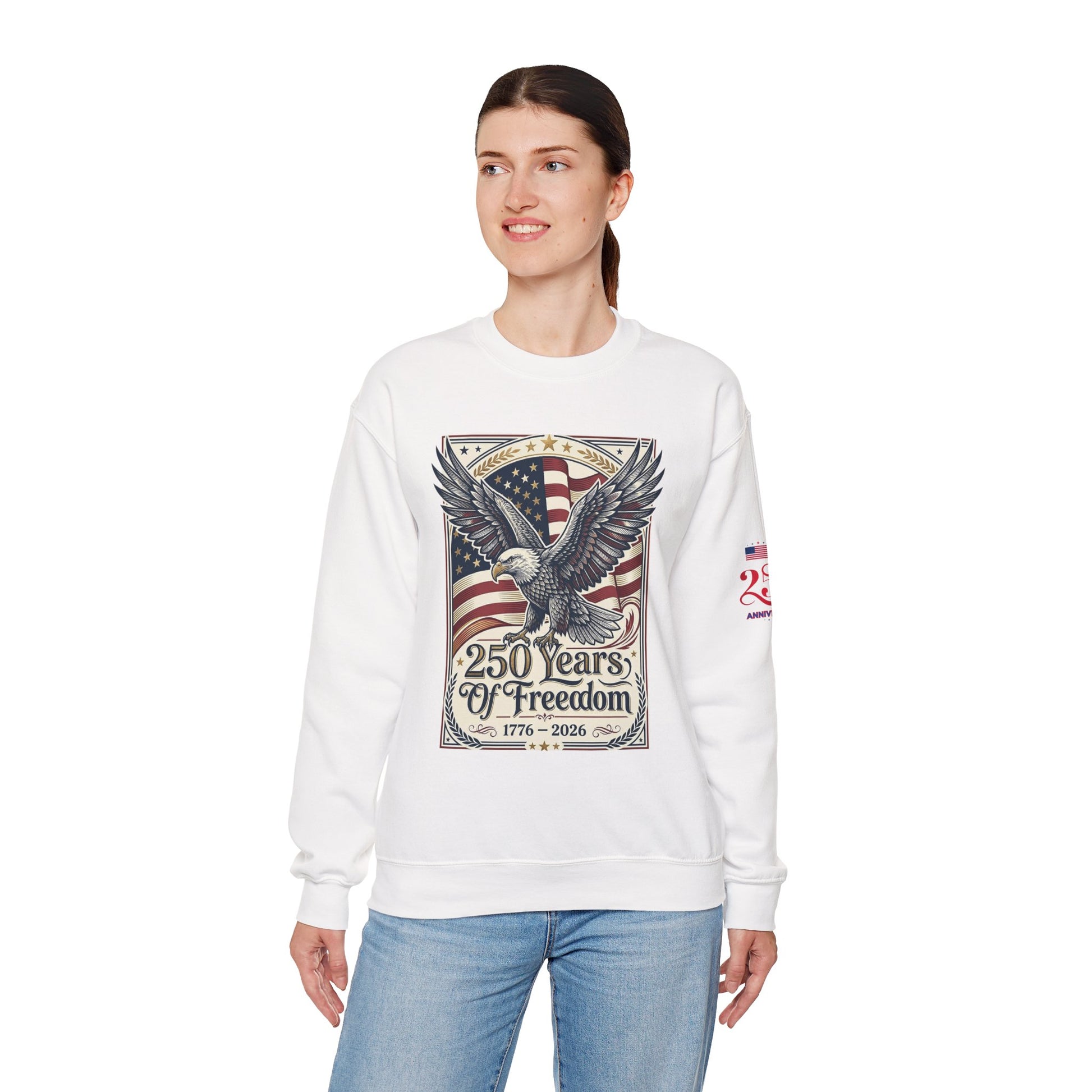 USA 250th ANNIVERSARY Crewneck Sweatshirt — America 250 Years of Freedom Sweatshirt - Trending Novelties & Gifts
