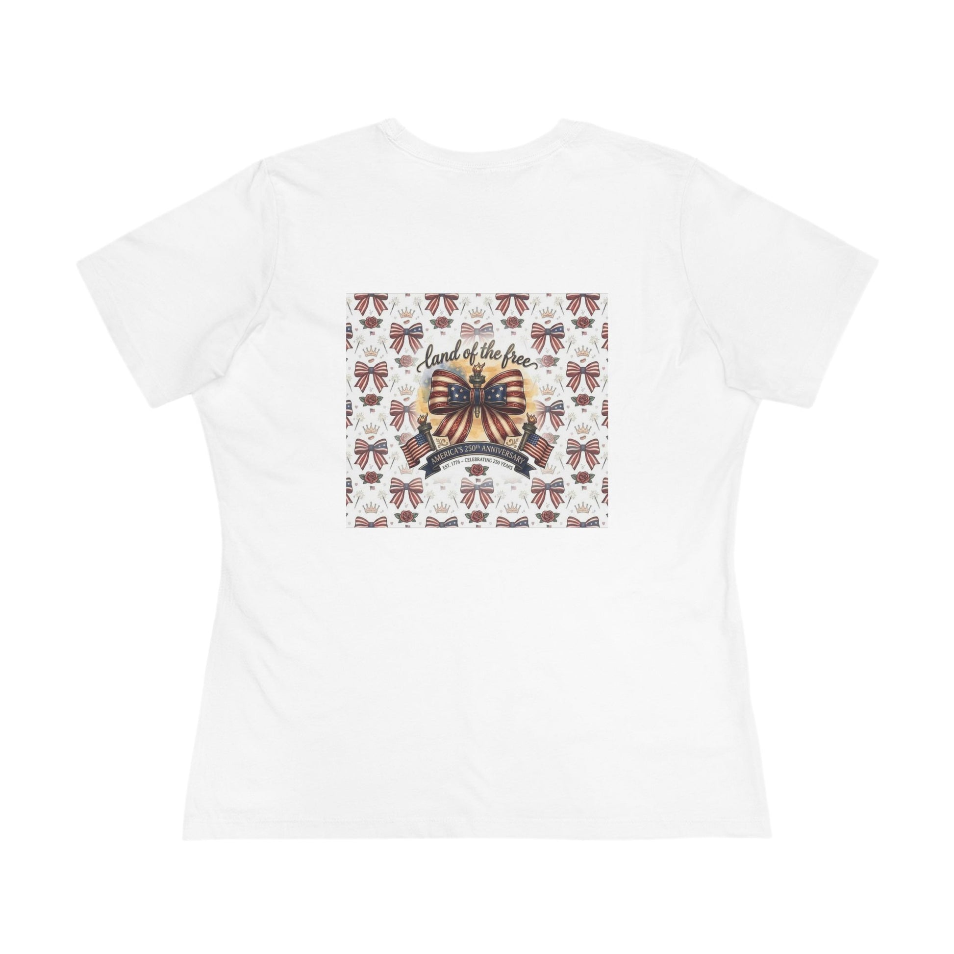 USA 250th Anniversary Patriotic Bow Women's Tee - Trending Novelties & Gifts