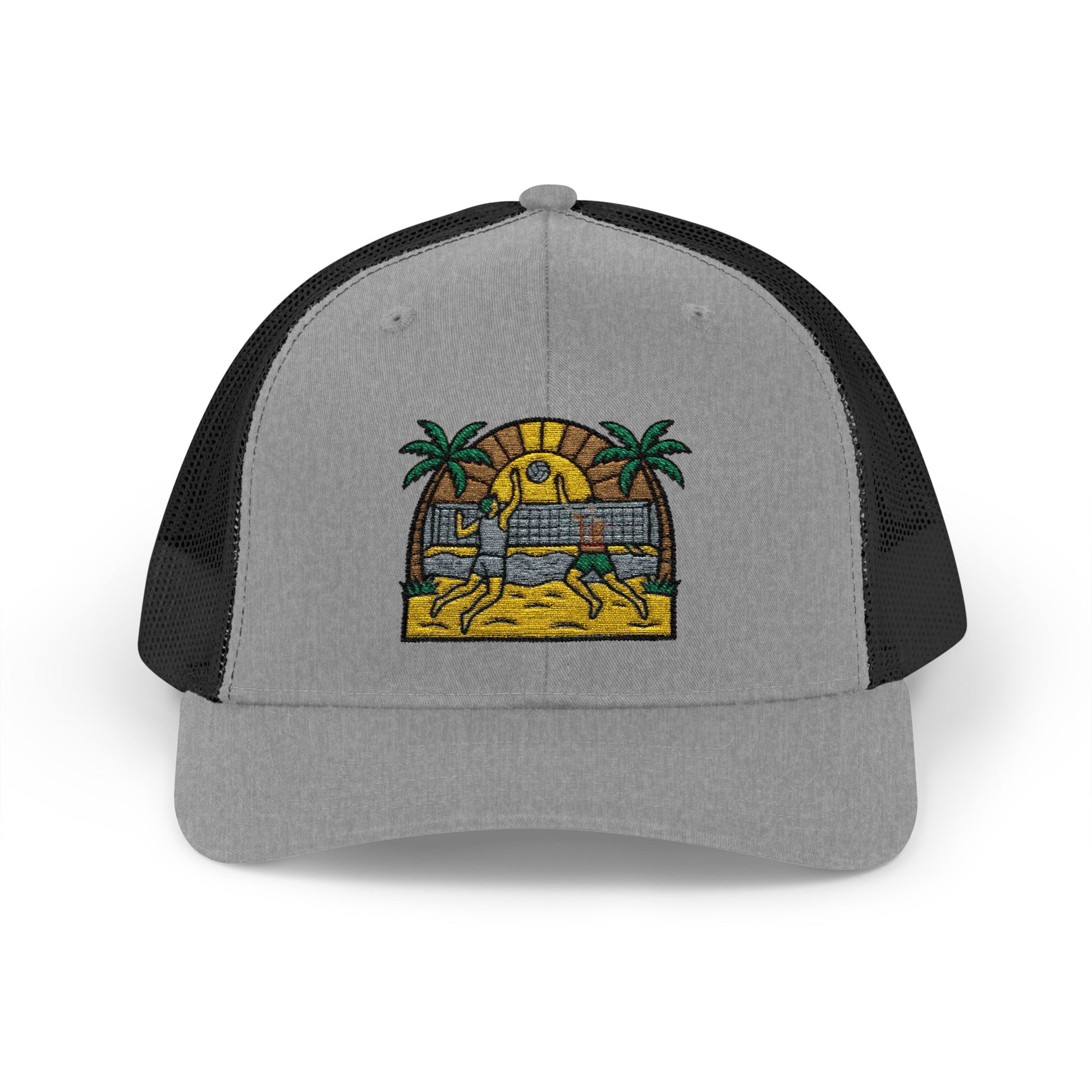 Beach Volleyball Snapback Trucker Cap — Summer Beach Volleyball Embroidered Cap - Trending Novelties & Gifts
