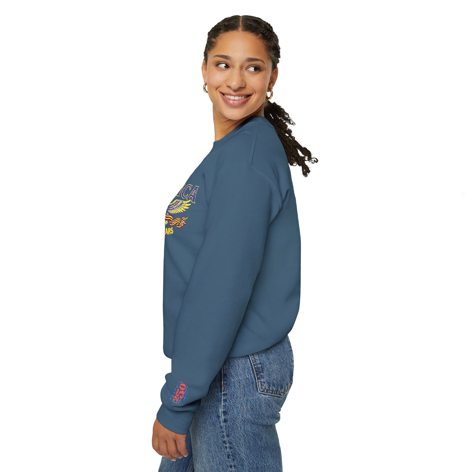 USA 250th American Eagle Crewneck Sweatshirt — USA 250th Vintage Patriotic Pullover - Trending Novelties & Gifts